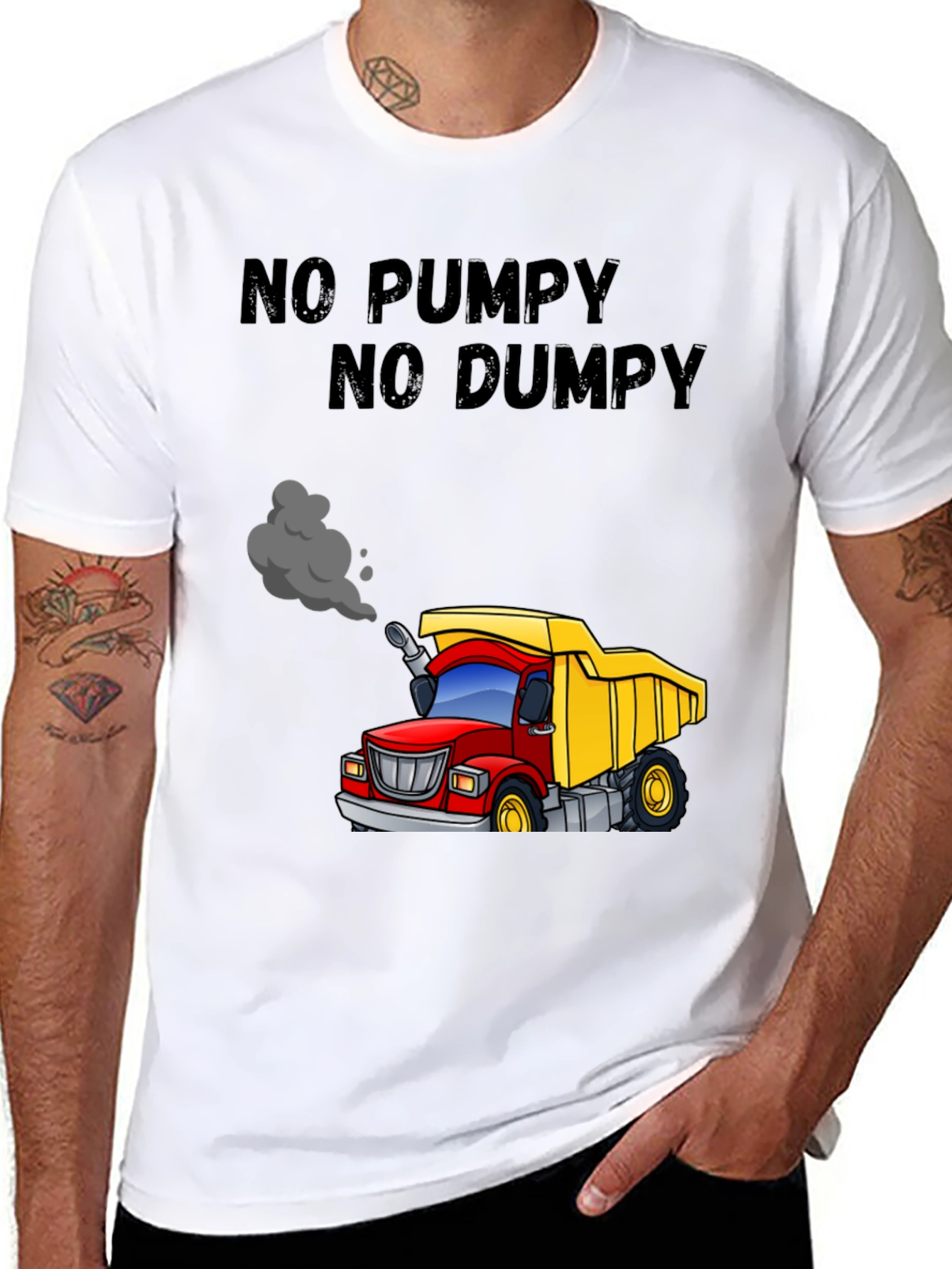 No Pumpy No Dumpy Cartoon Truck T-Shirt