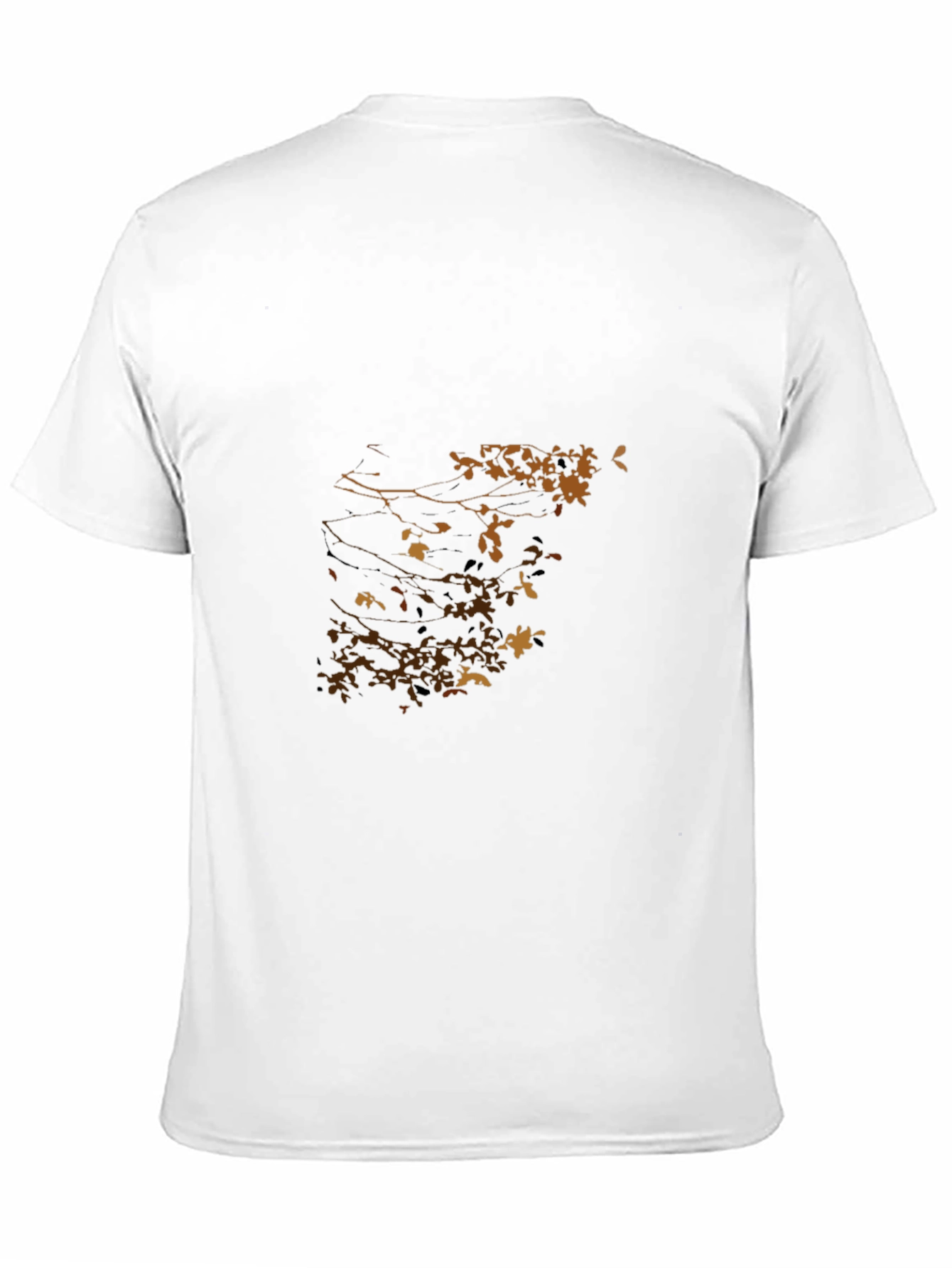 Nature Print Black T-Shirt