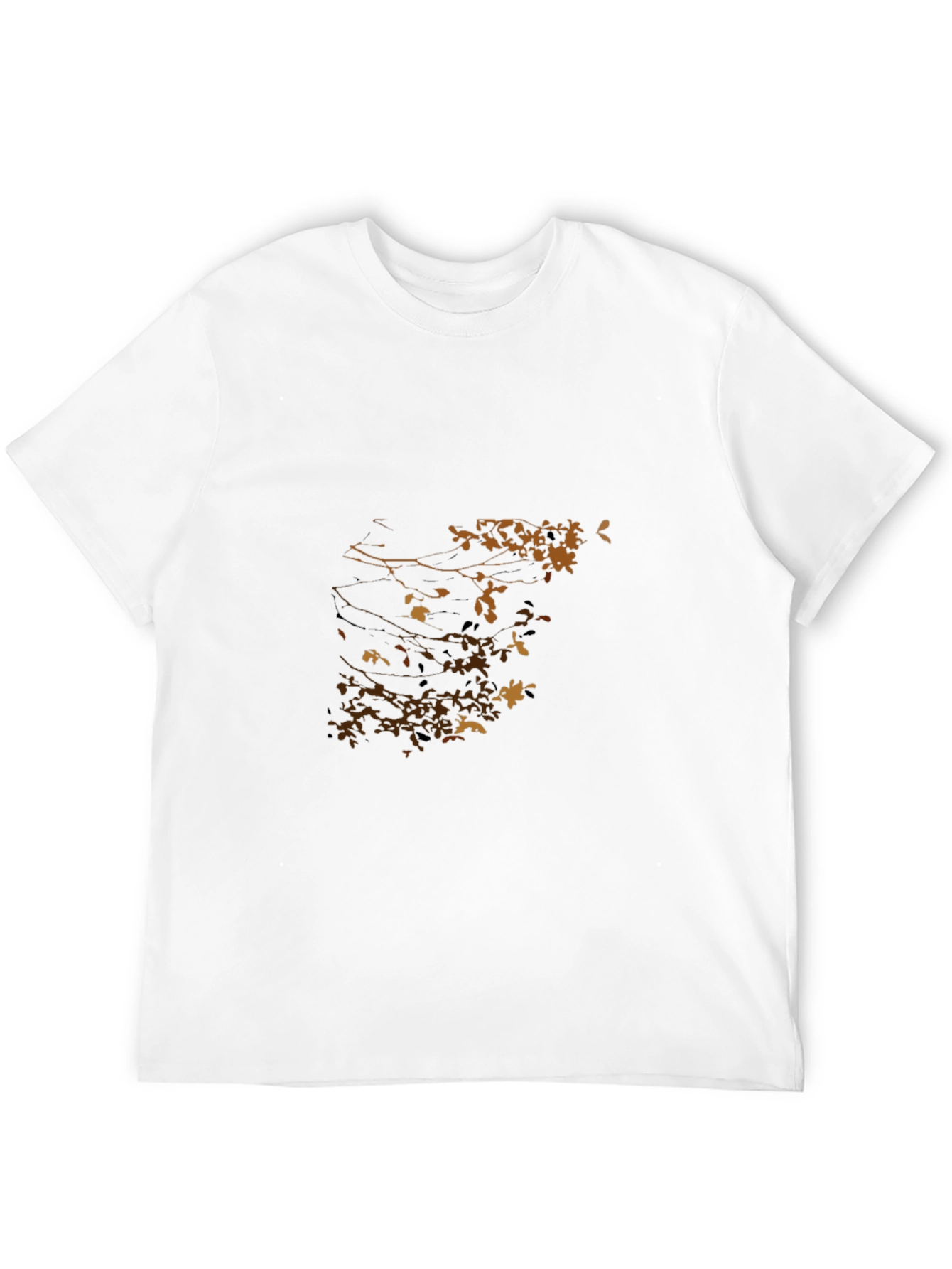 Nature Print Black T-Shirt