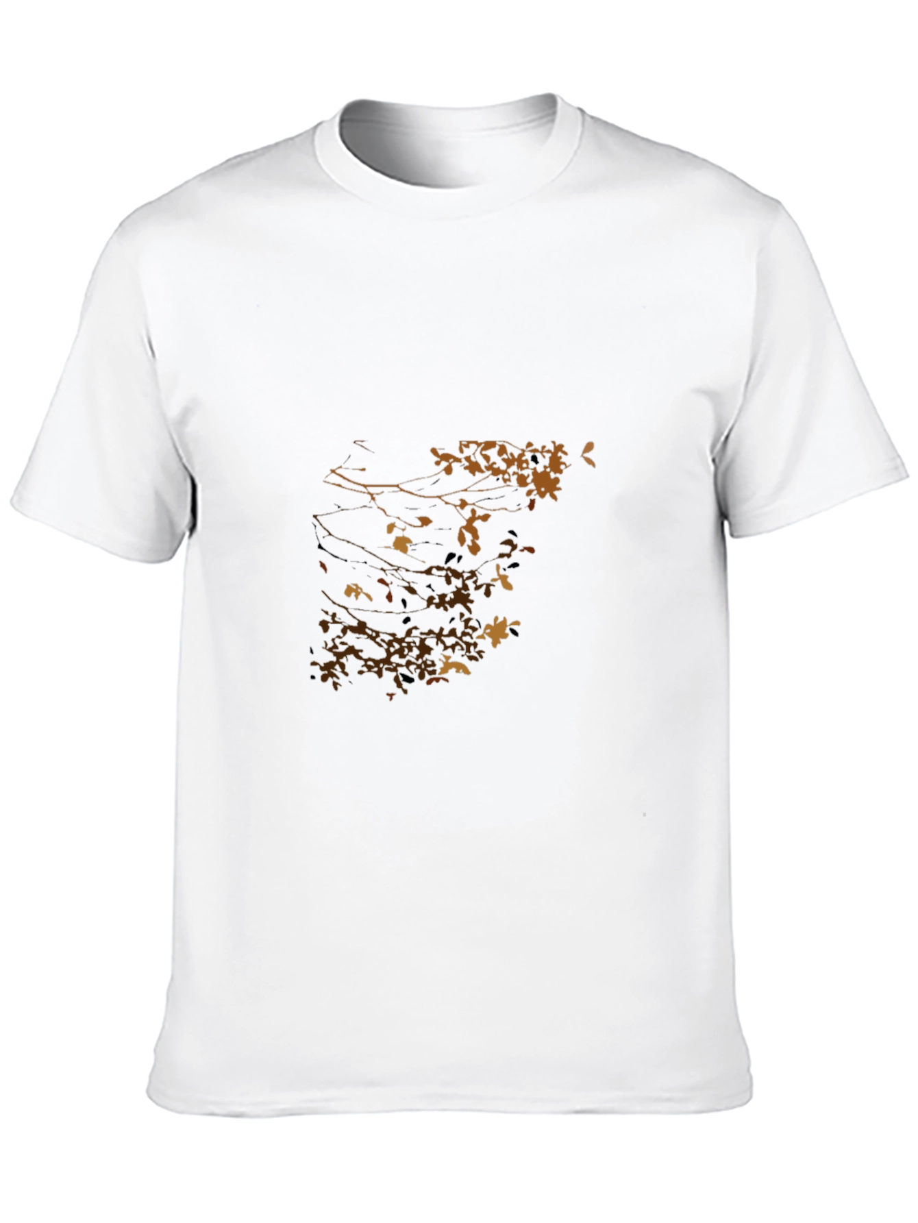 Nature Print Black T-Shirt