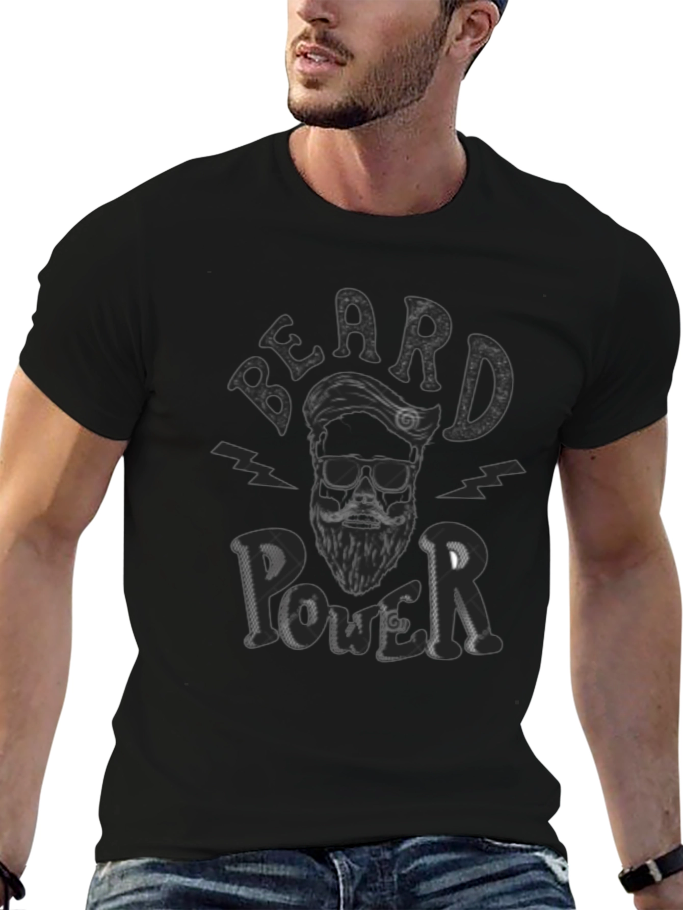 Beard Power Graphic T-Shirt - Trendy Style