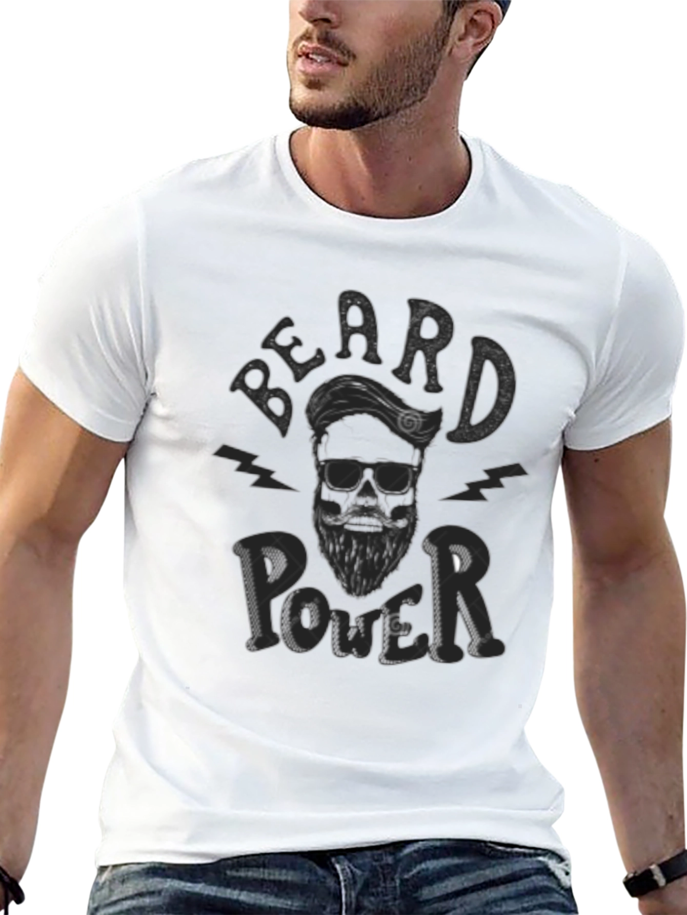 Beard Power Graphic T-Shirt - Trendy Style