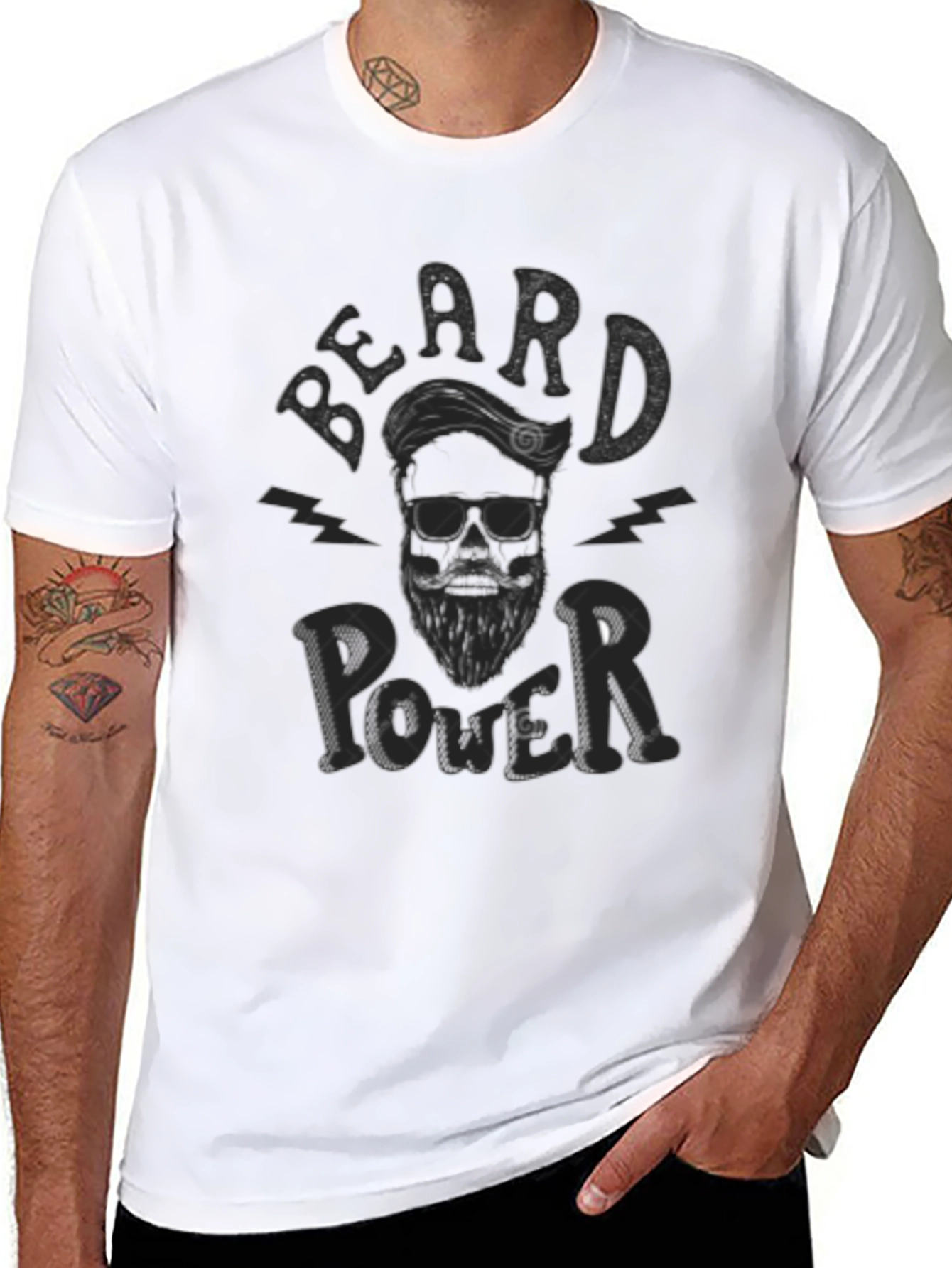 Beard Power Graphic T-Shirt - Trendy Style