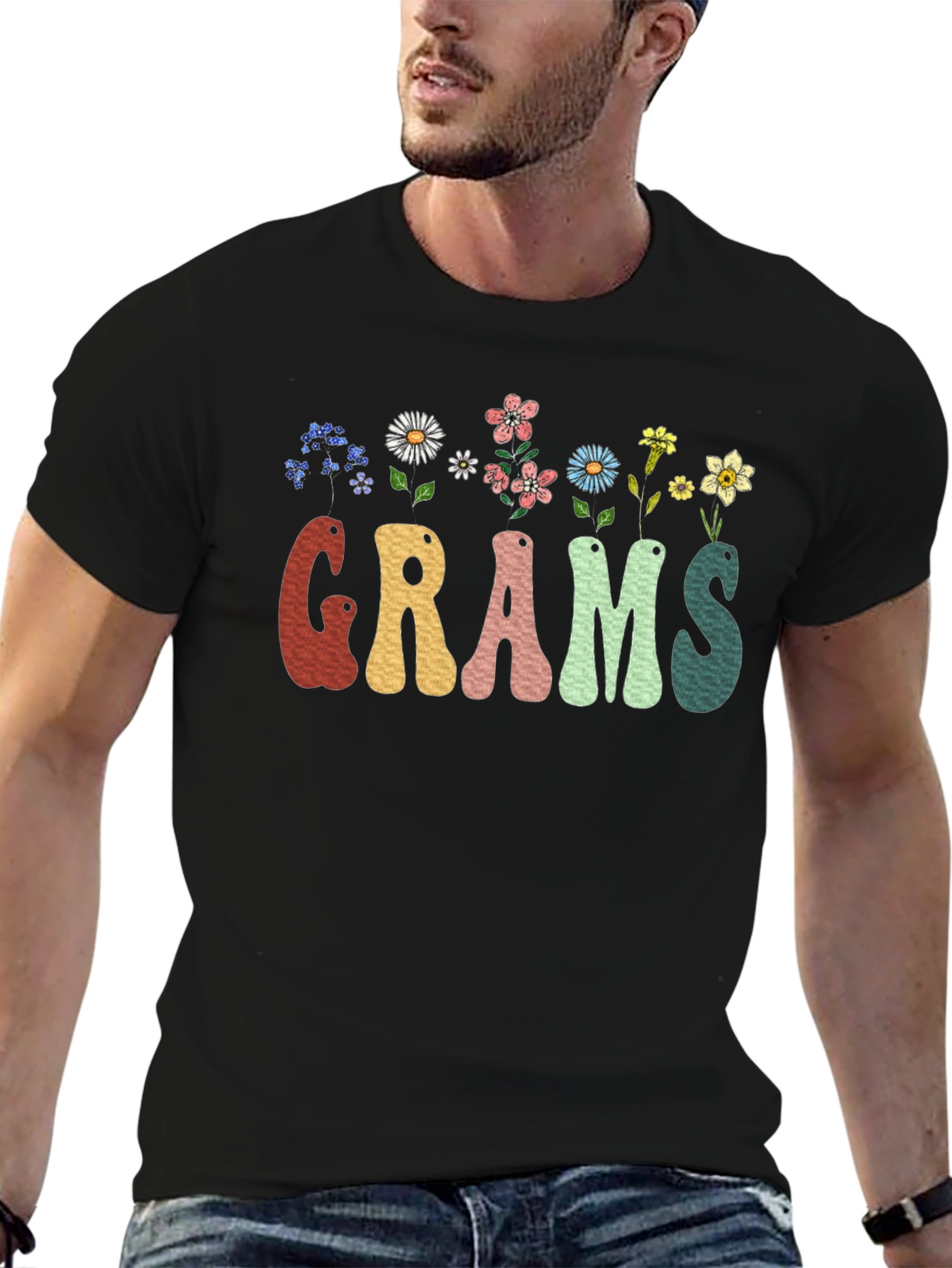 Floral Grams Graphic T-Shirt