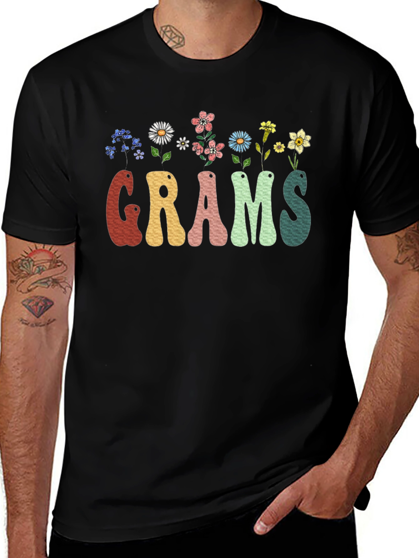 Floral Grams Graphic T-Shirt