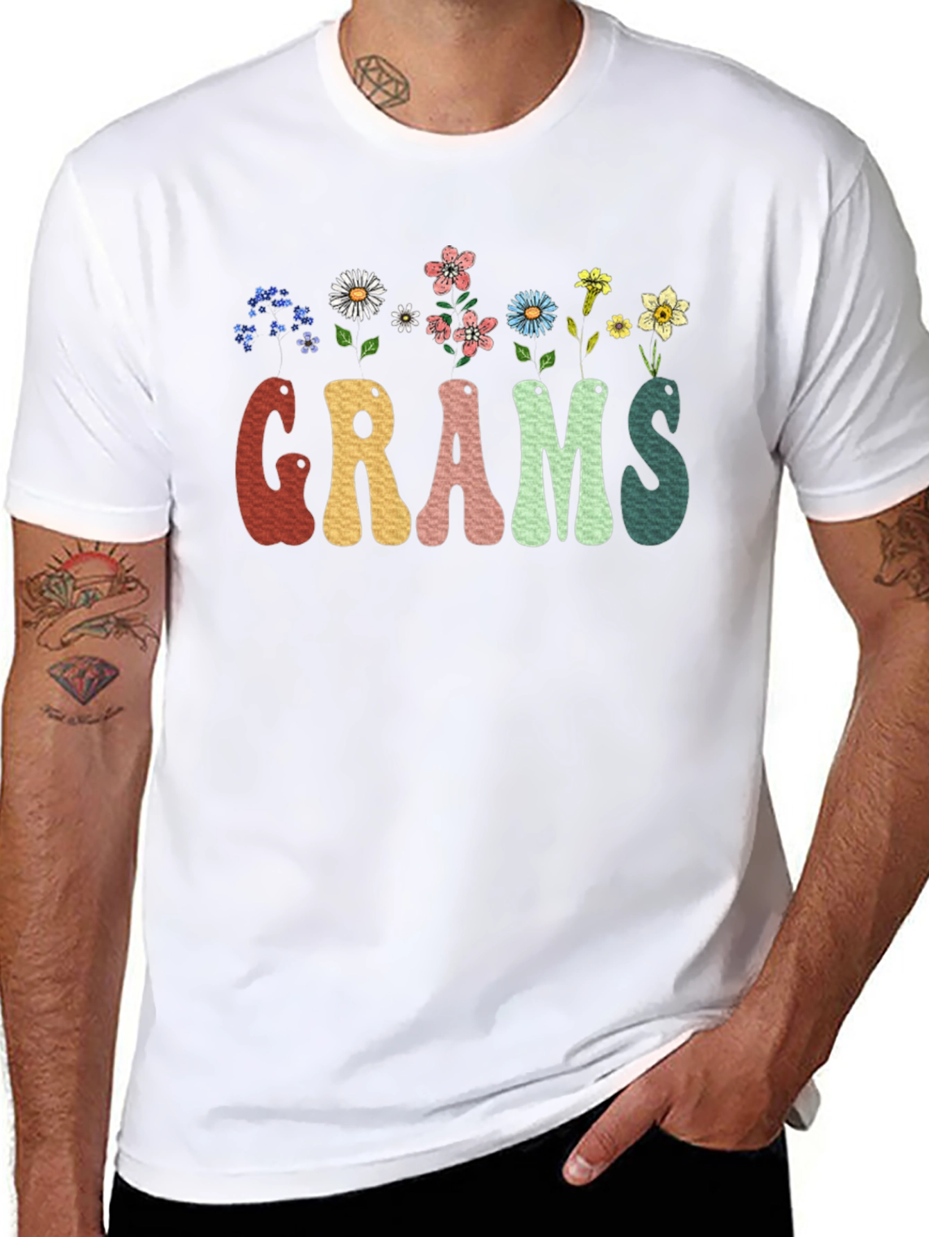 Floral Grams Graphic T-Shirt