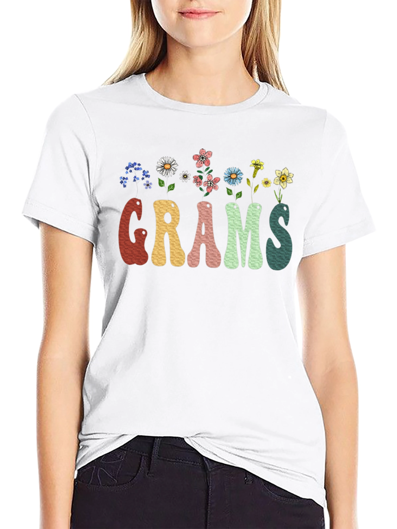 Floral Grams Graphic T-Shirt