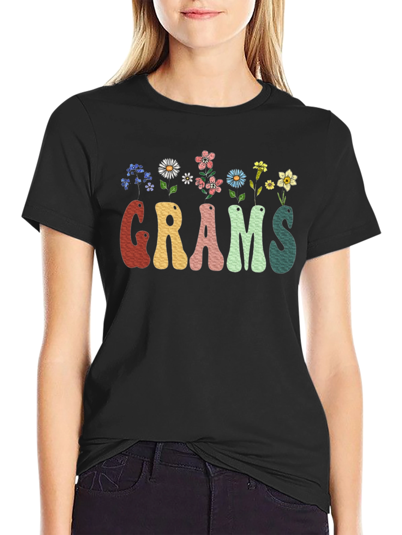 Floral Grams Graphic T-Shirt