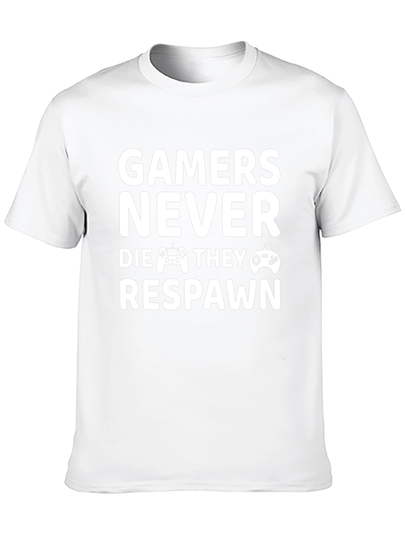Gamers Never Die Funny Black T-Shirt