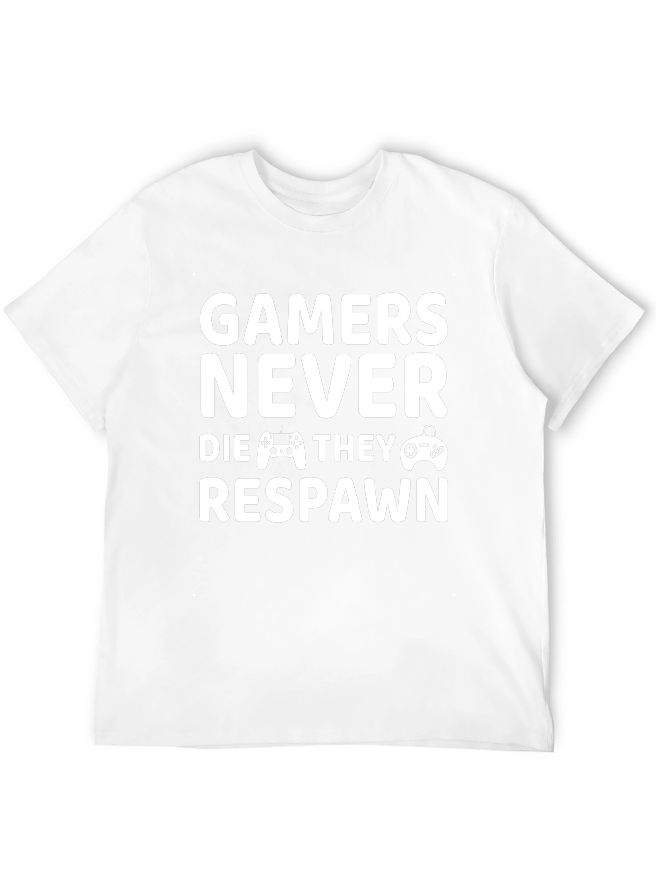 Gamers Never Die Funny Black T-Shirt