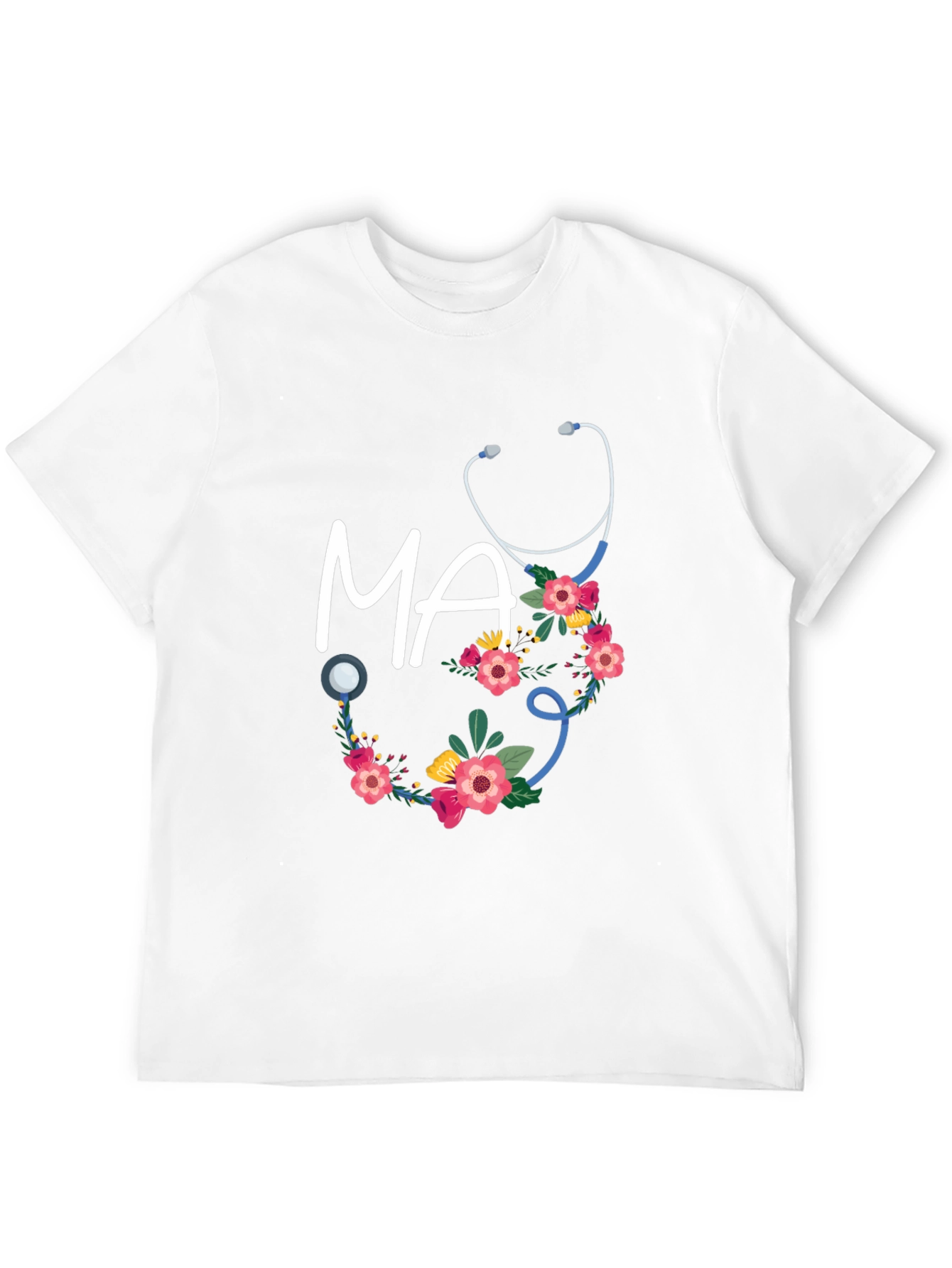 Floral Stethoscope MA T-Shirt