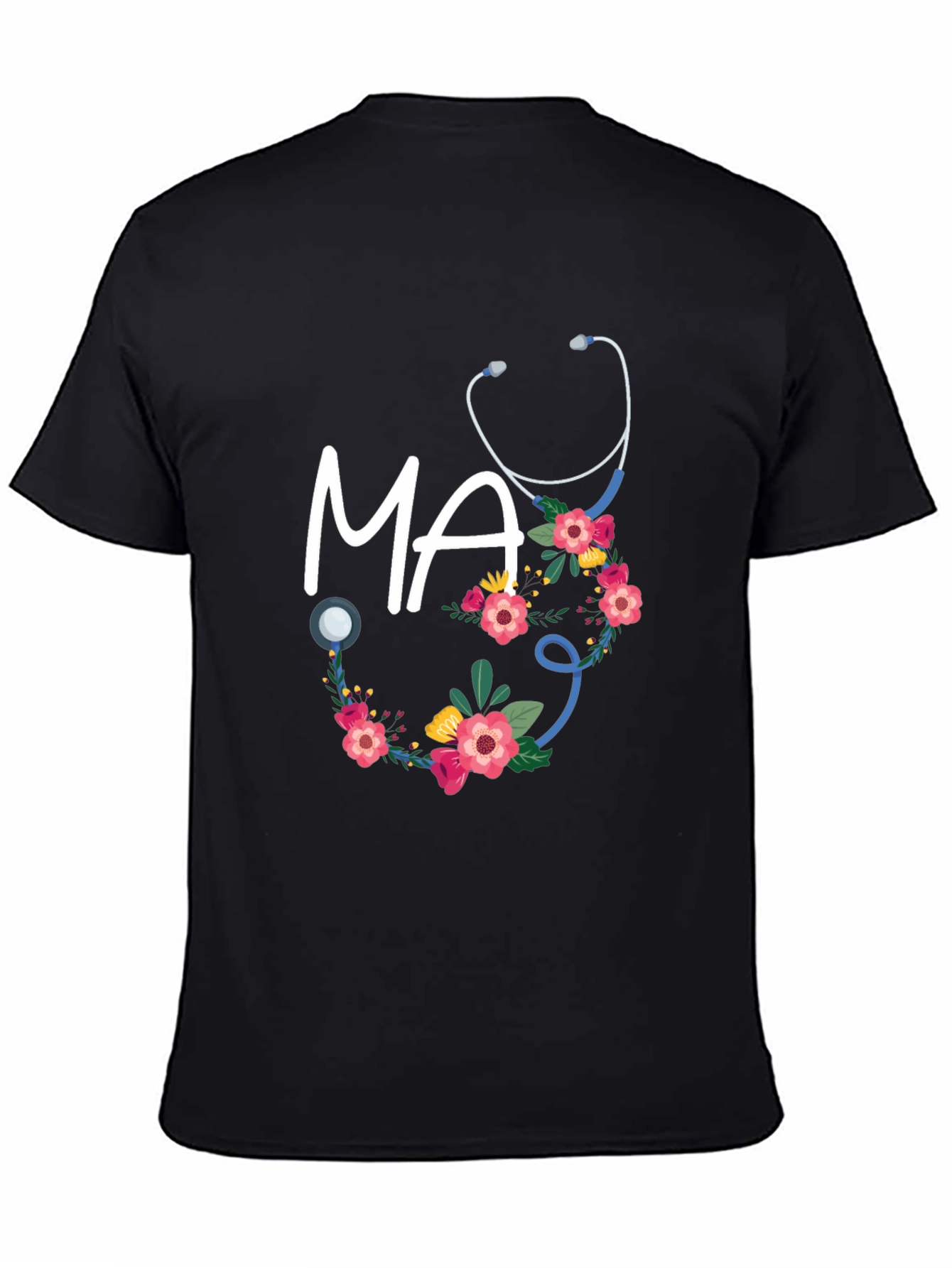 Floral Stethoscope MA T-Shirt