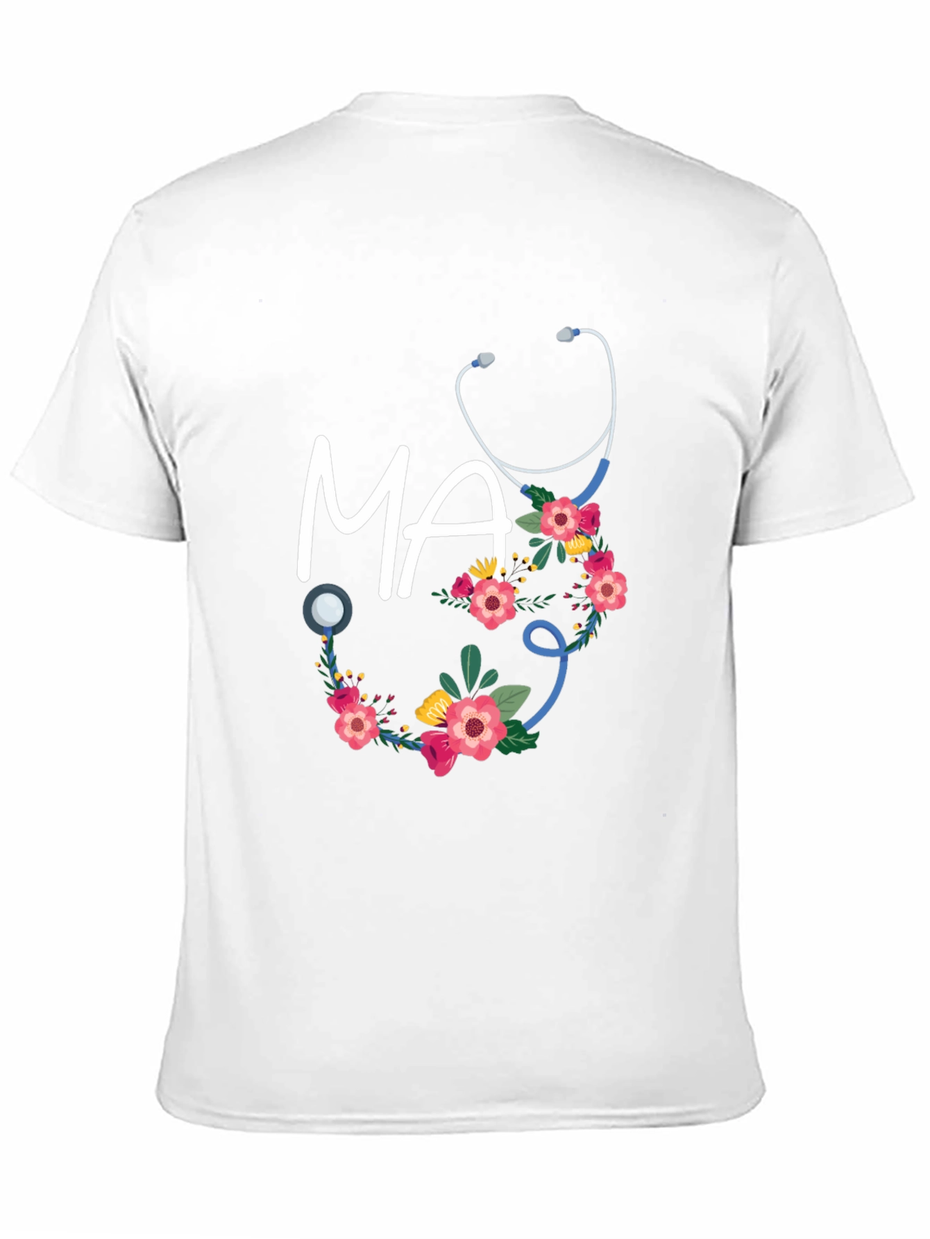 Floral Stethoscope MA T-Shirt