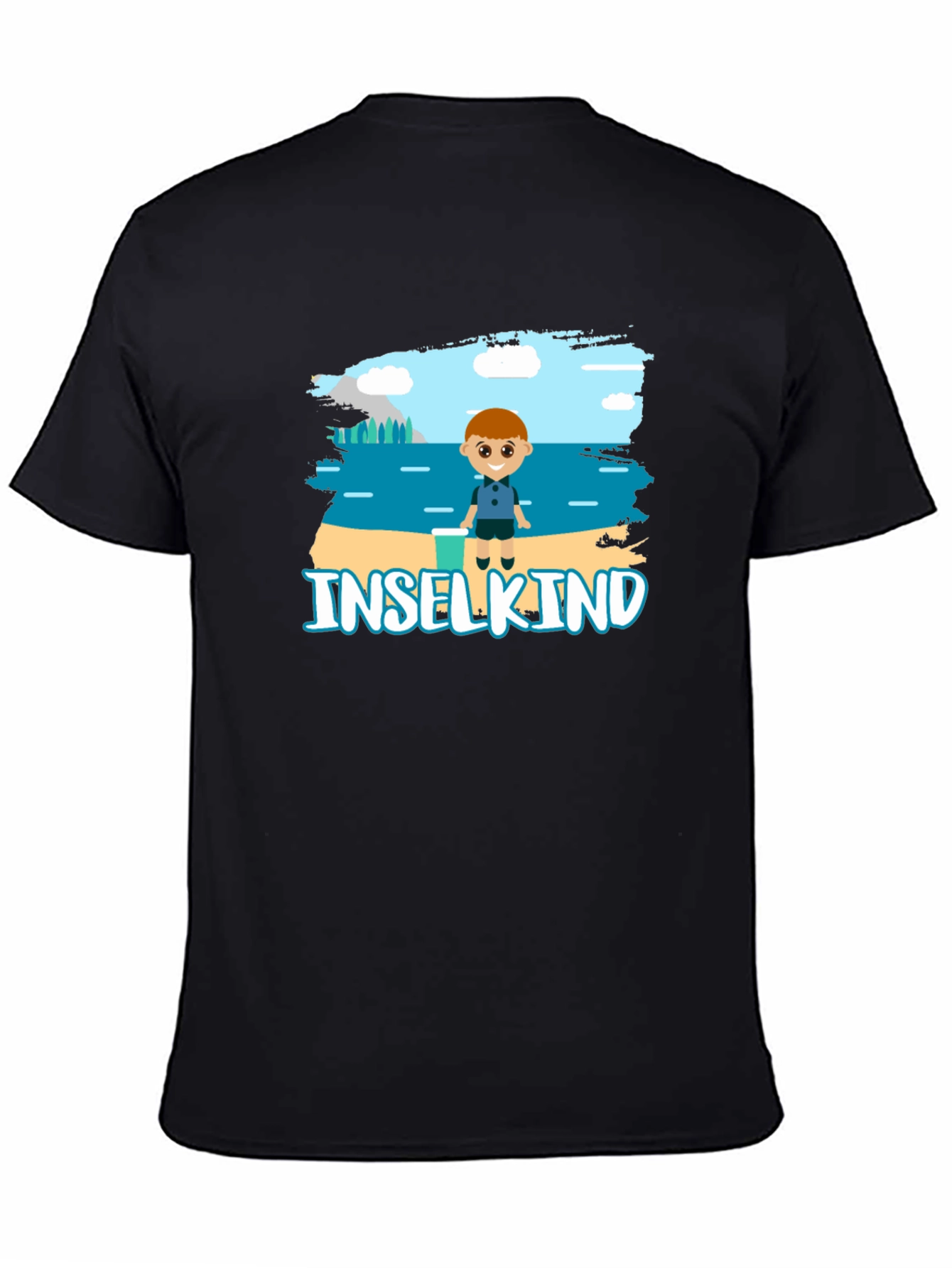 Inselkind Cartoon T-Shirt - Black