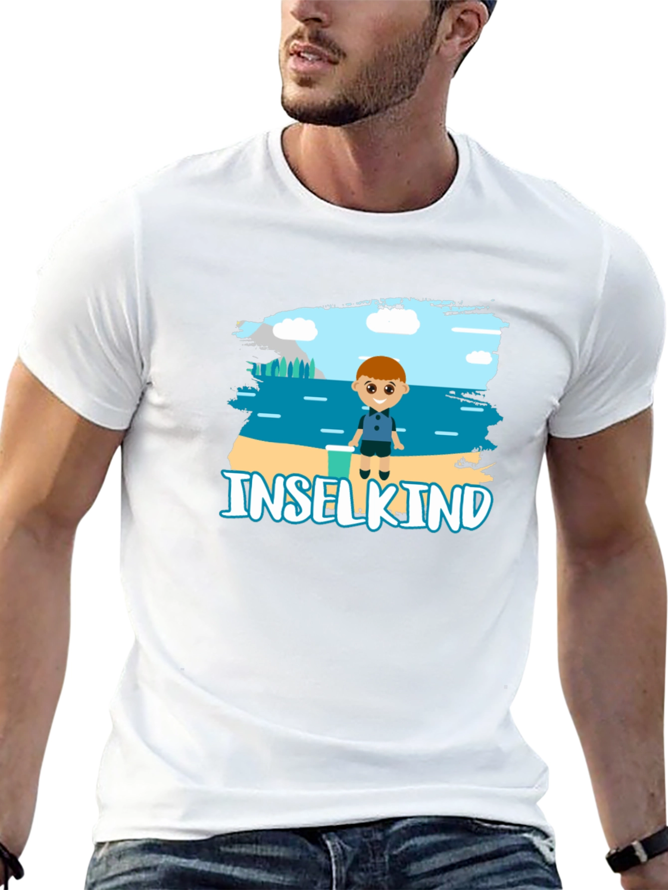 Inselkind Cartoon T-Shirt - Black
