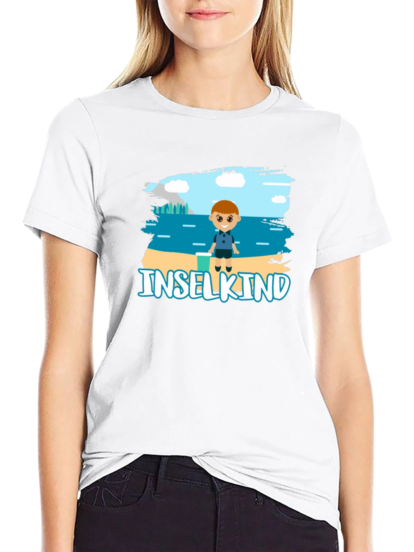 Inselkind Cartoon T-Shirt - Black