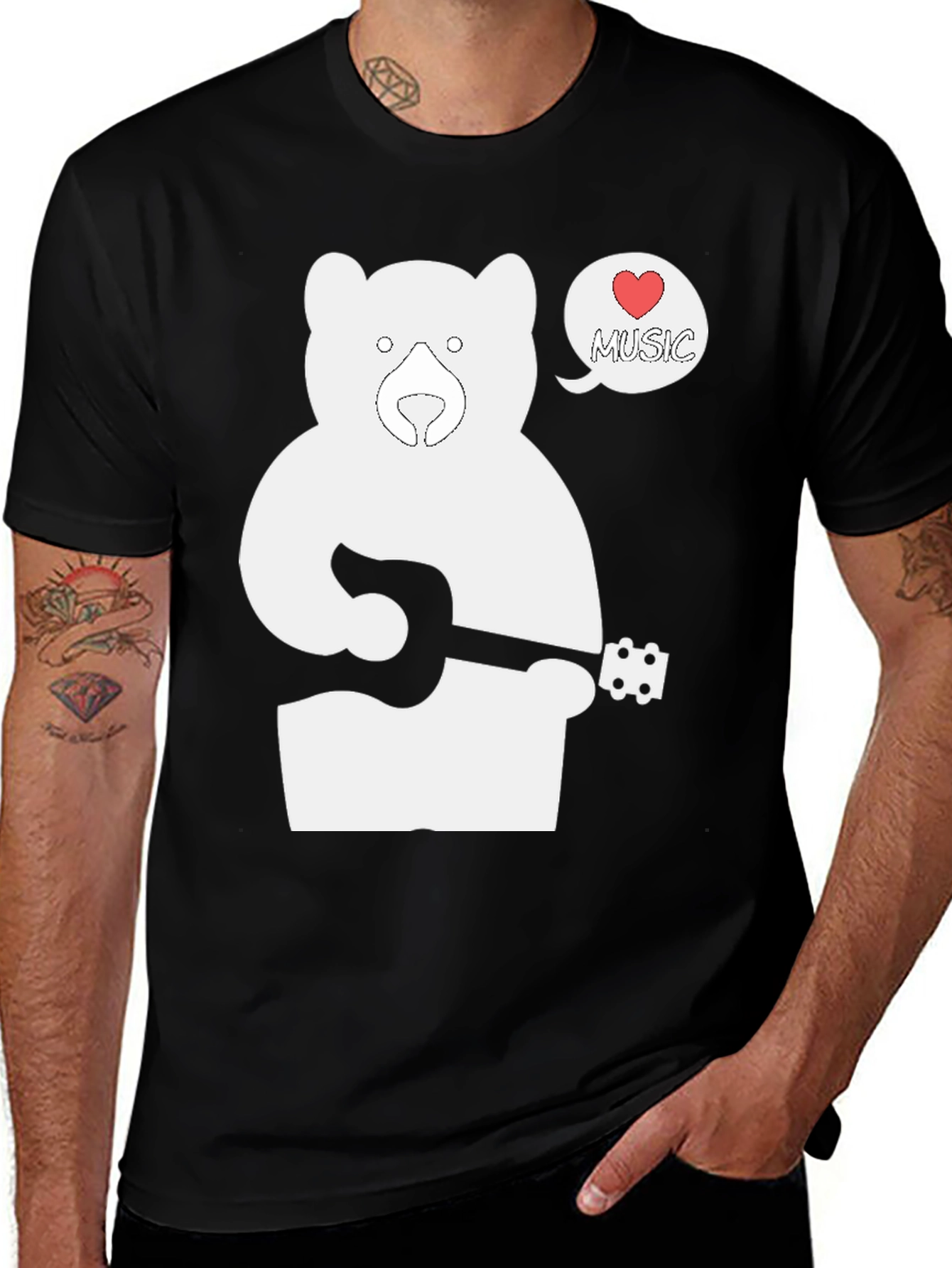 Bear Loves Music T-Shirt