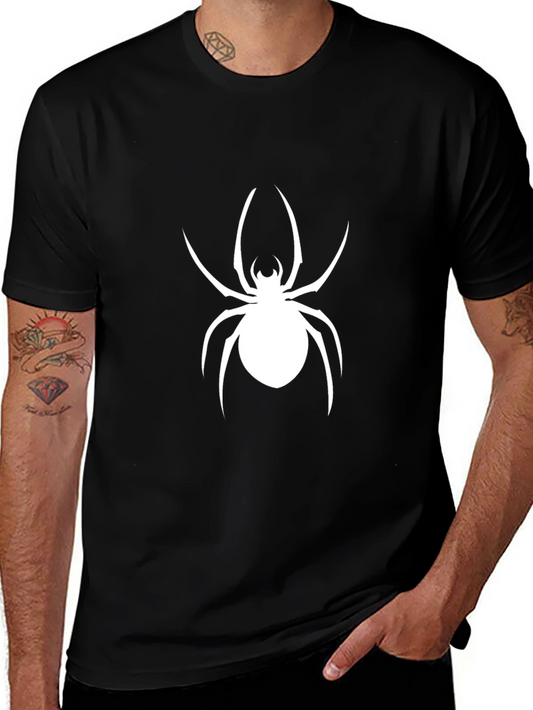 Spider Graphic Tee - Bold Black Cotton T-Shirt