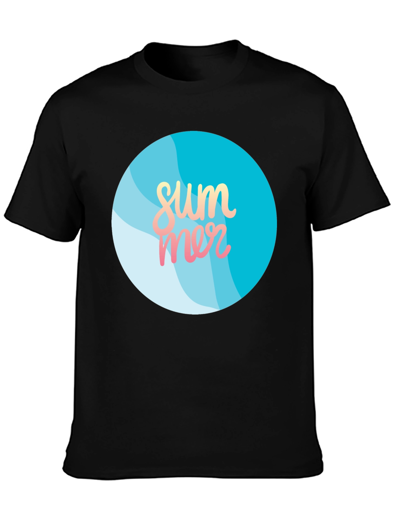Summer Vibes Black Graphic Tee