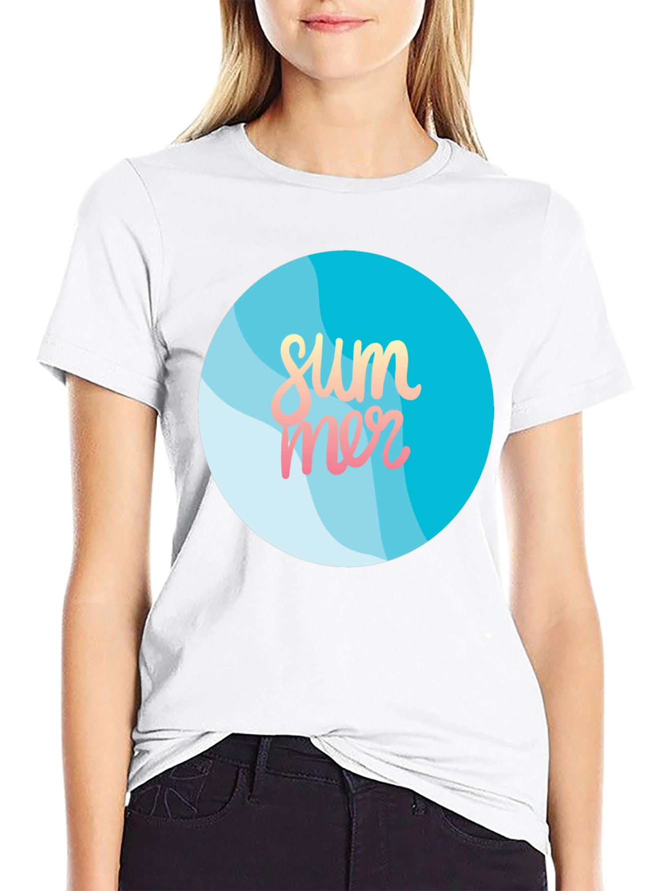 Summer Vibes Black Graphic Tee
