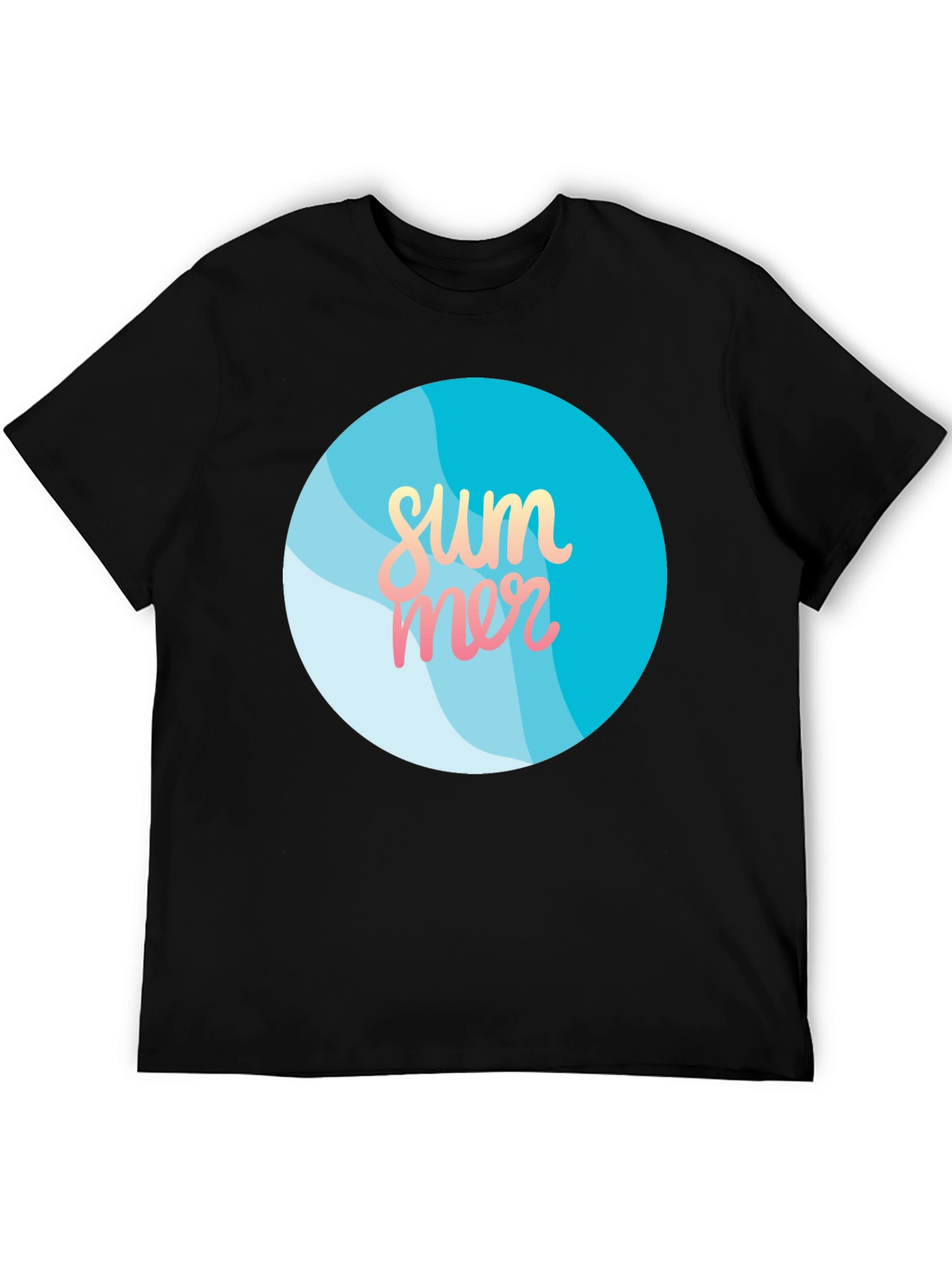 Summer Vibes Black Graphic Tee