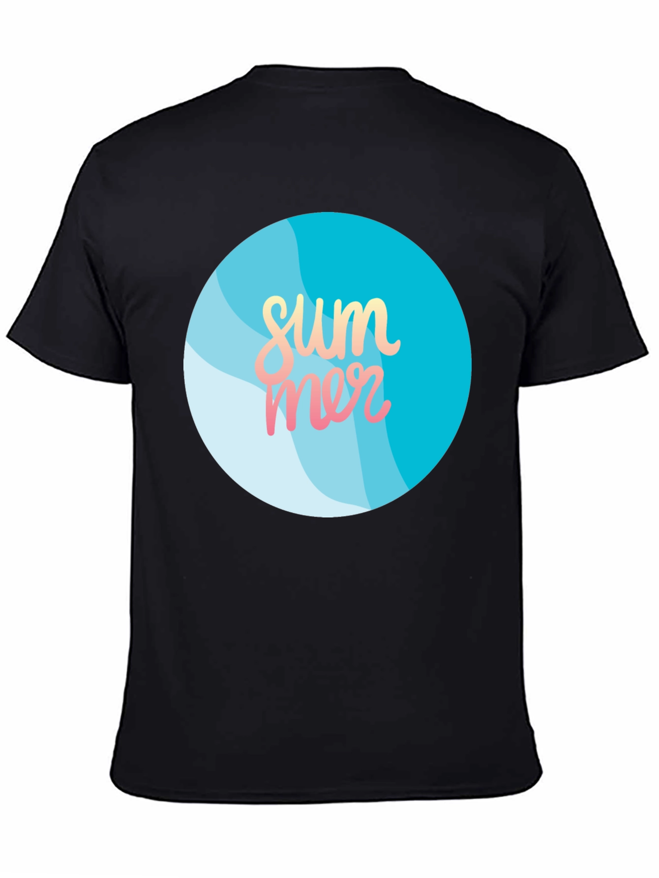 Summer Vibes Black Graphic Tee