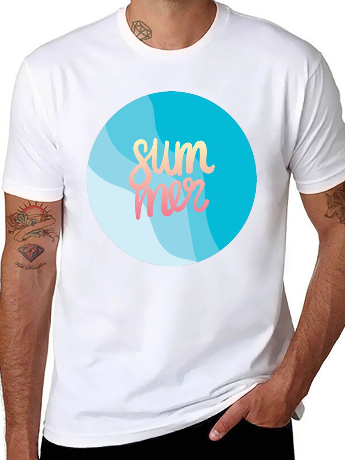 Summer Vibes Black Graphic Tee