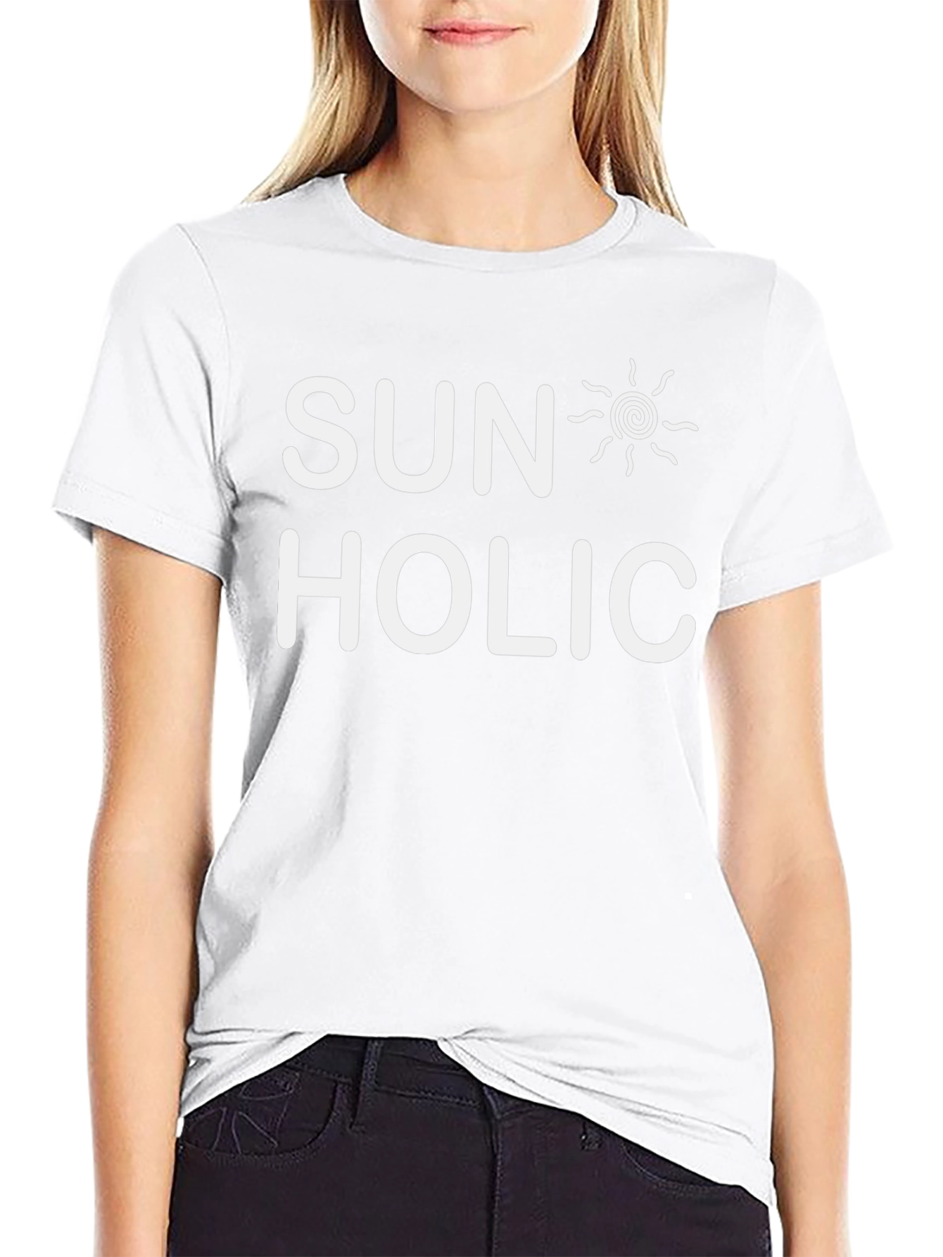 Sunholic Black T-Shirt with Sun Design