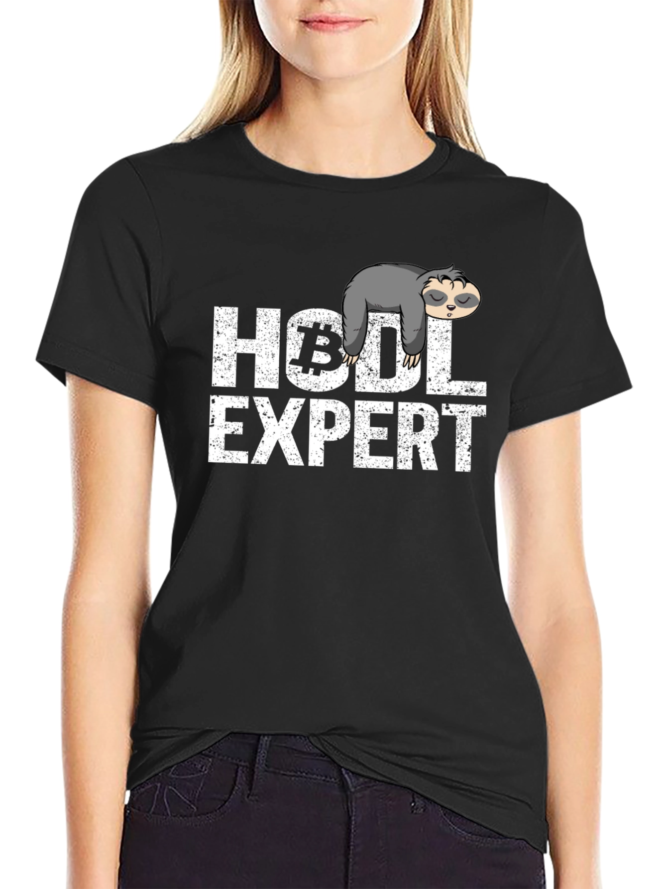 HODL Expert Sloth Graphic T-Shirt