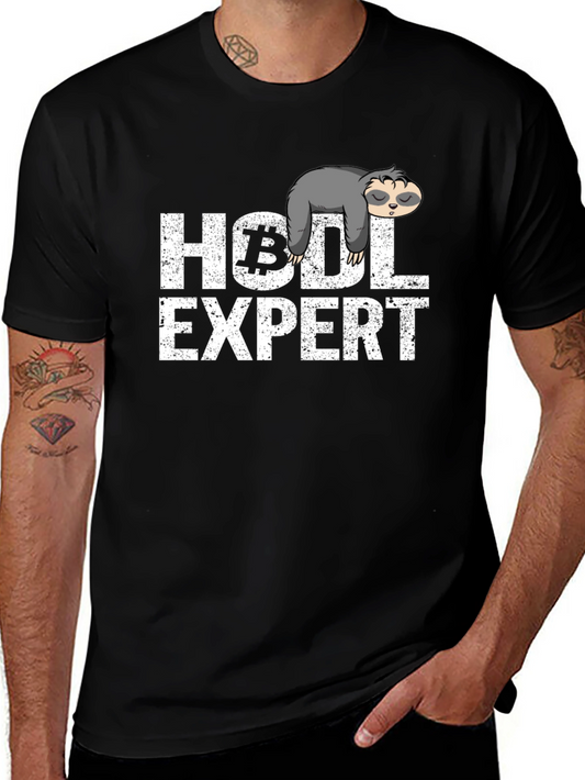 HODL Expert Sloth Graphic T-Shirt