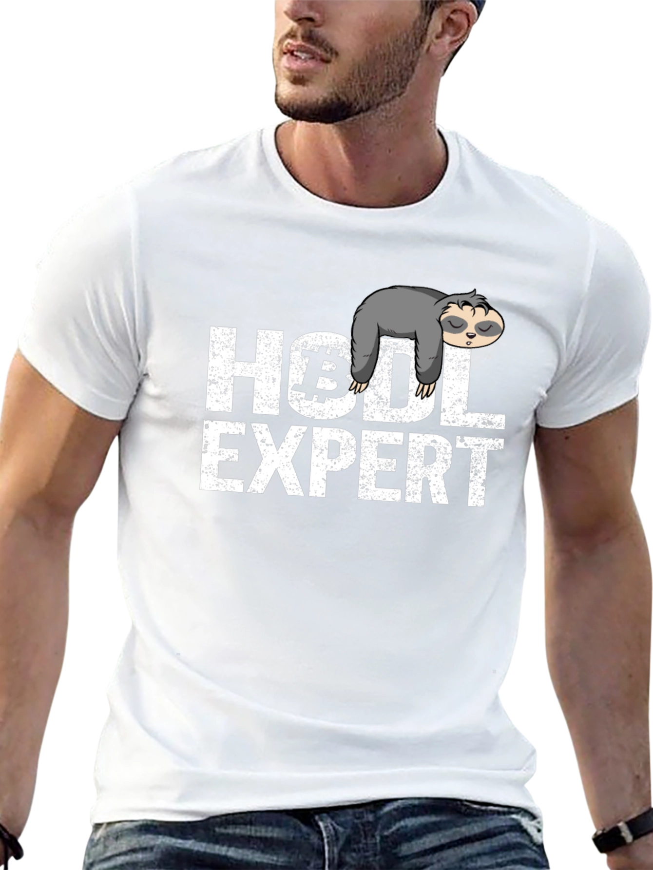 HODL Expert Sloth Graphic T-Shirt