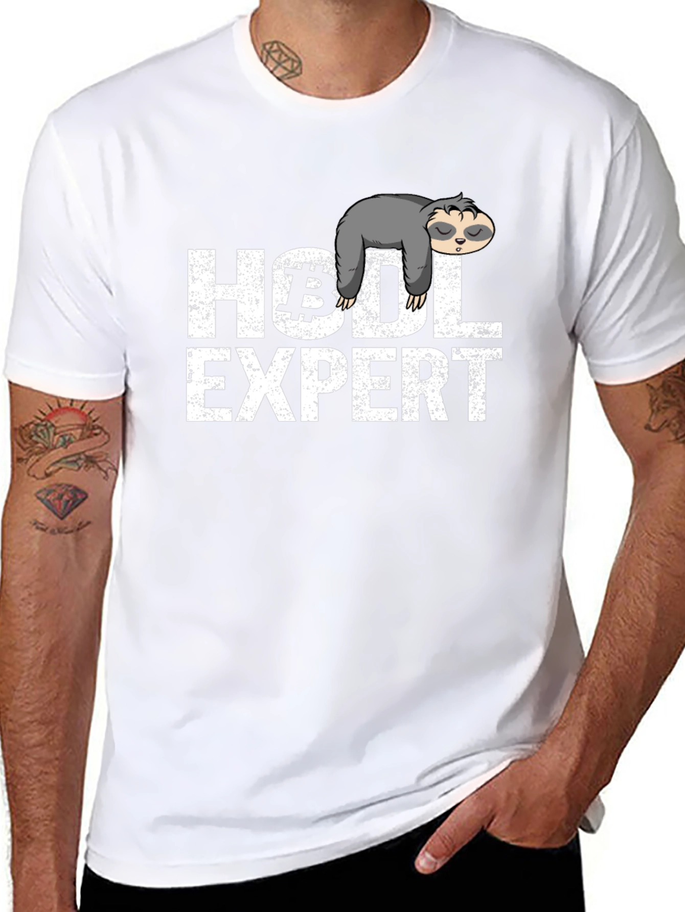 HODL Expert Sloth Graphic T-Shirt