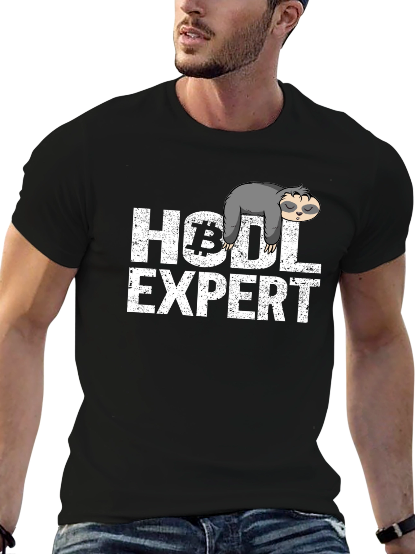 HODL Expert Sloth Graphic T-Shirt