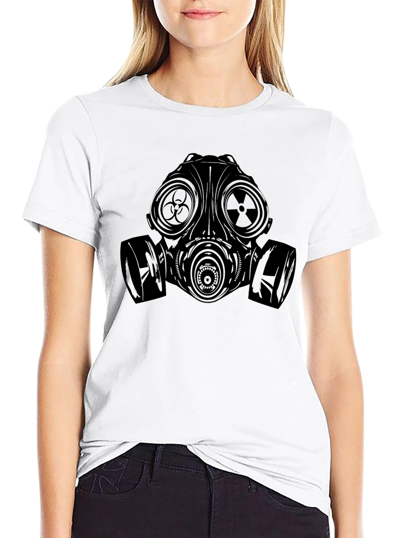 Gas Mask Graphic Tee - Black