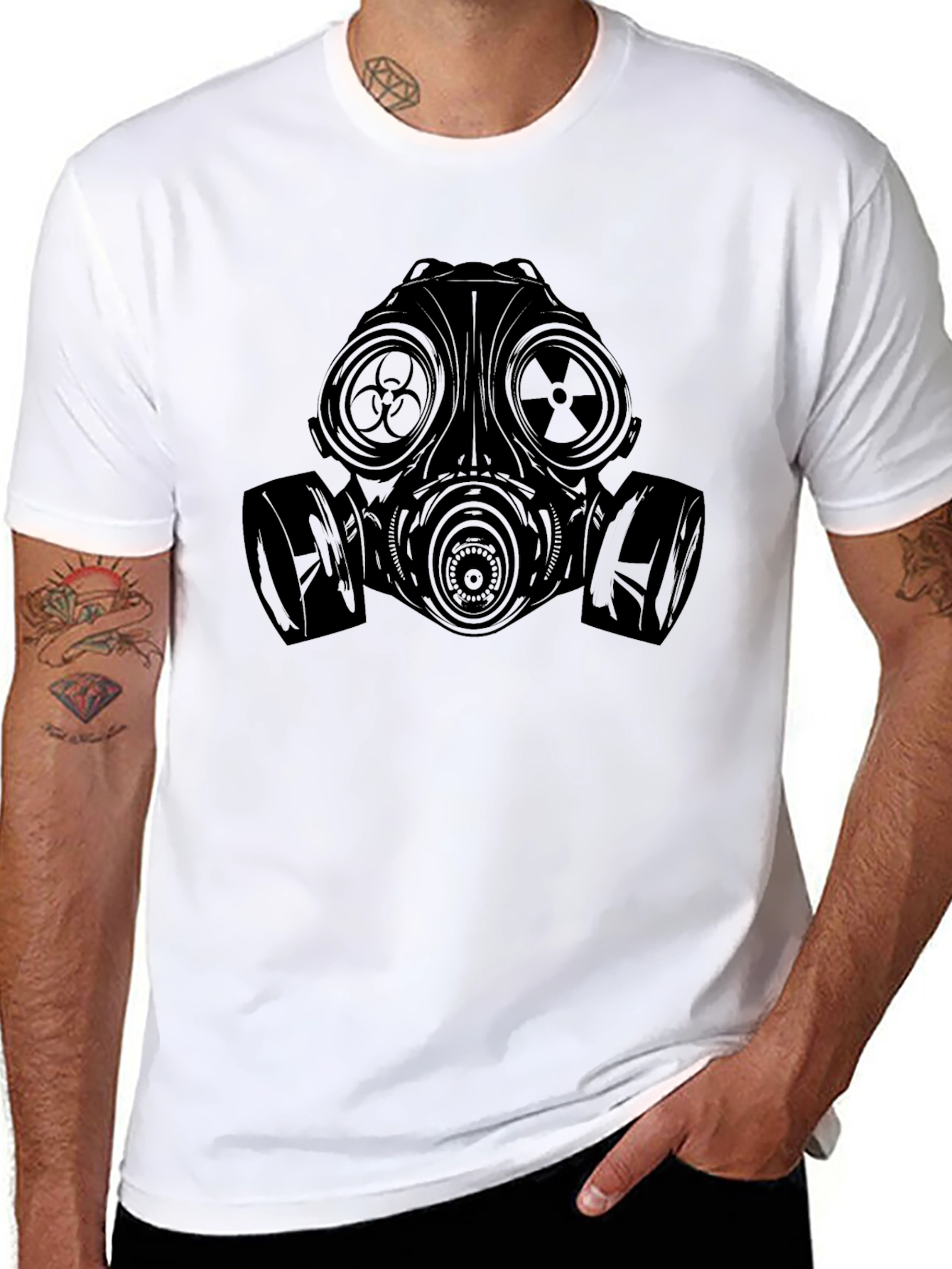 Gas Mask Graphic Tee - Black