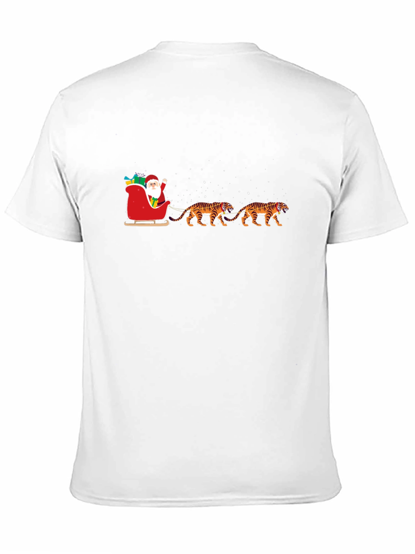 Santa Tiger Sleigh Graphic Tee