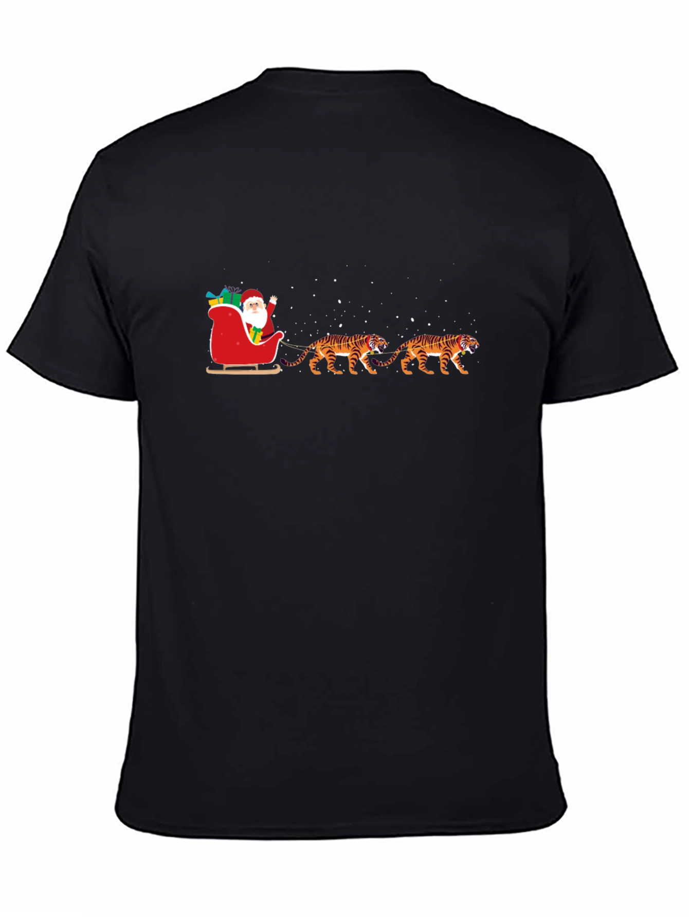 Santa Tiger Sleigh Graphic Tee
