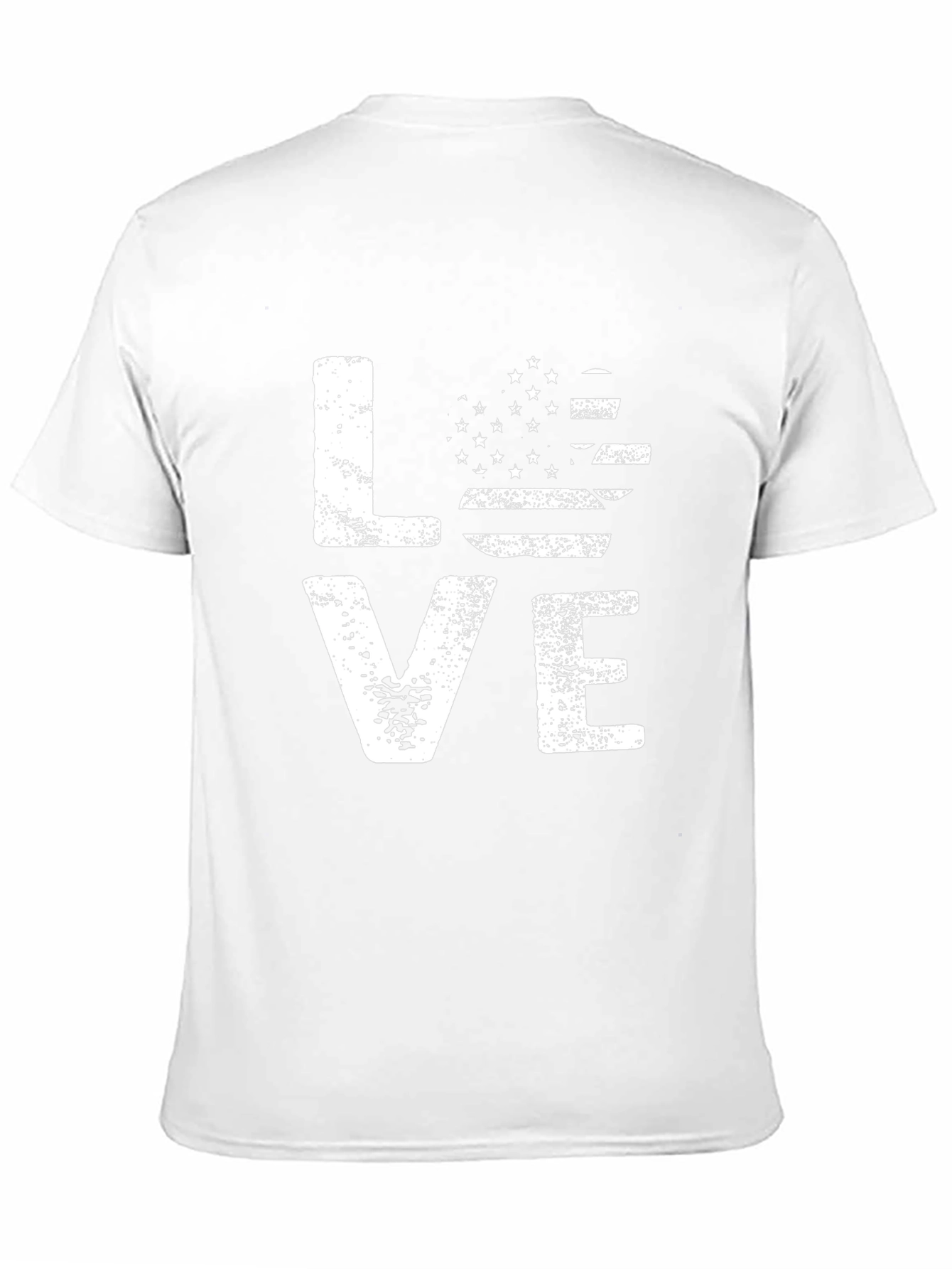 American Flag Heart Love Graphic Tee - Black
