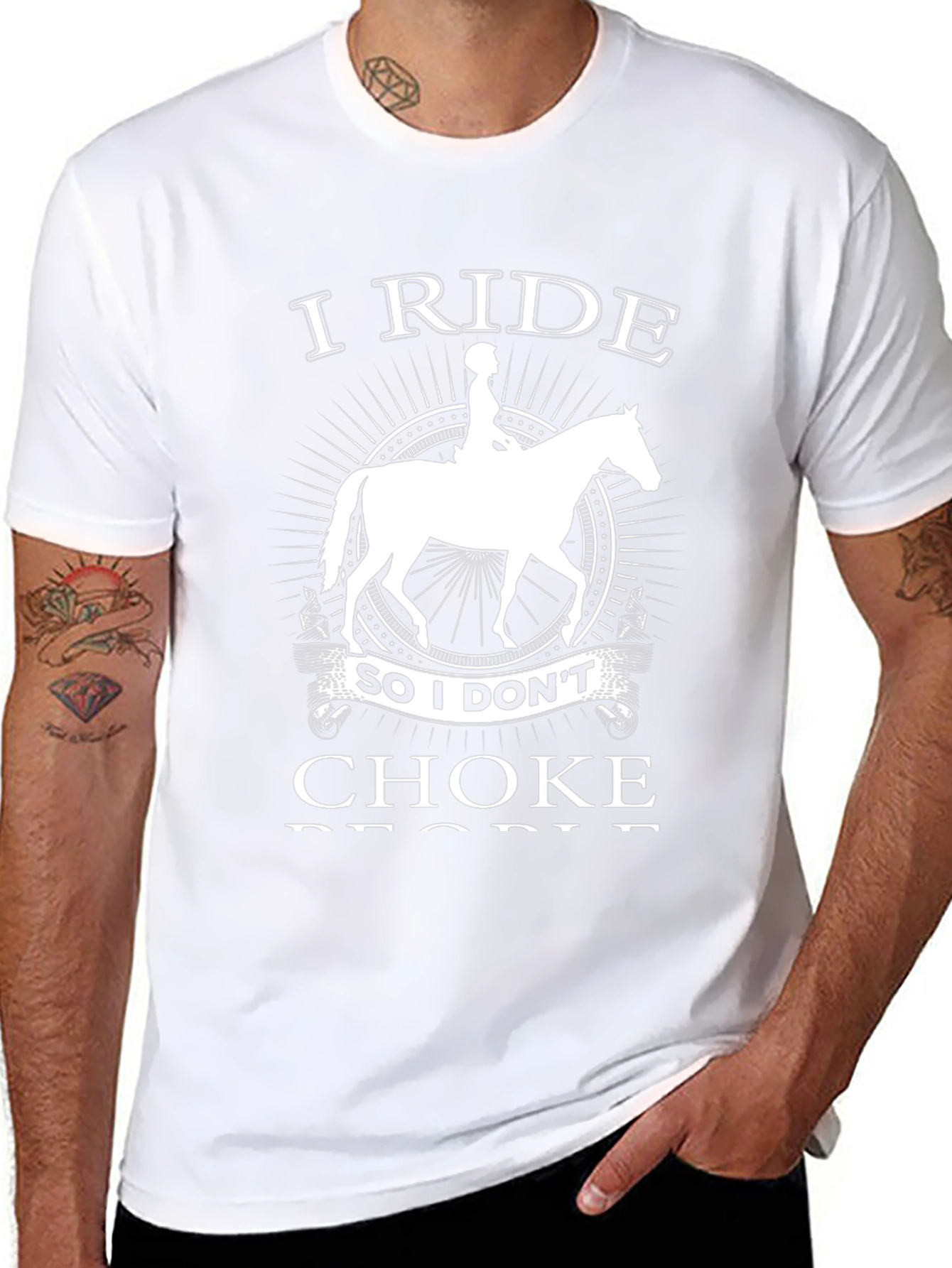 I Ride Horse T-Shirt - Funny Equestrian Gift
