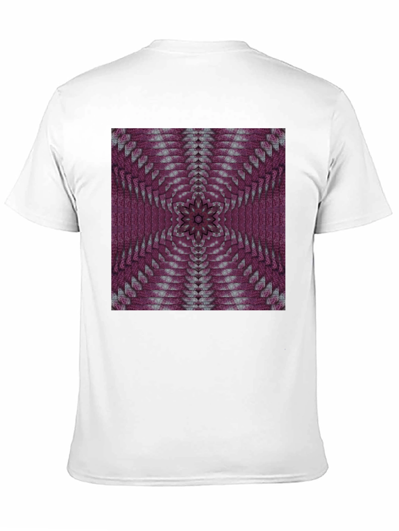 Geometric Kaleidoscope Pattern Black T-Shirt