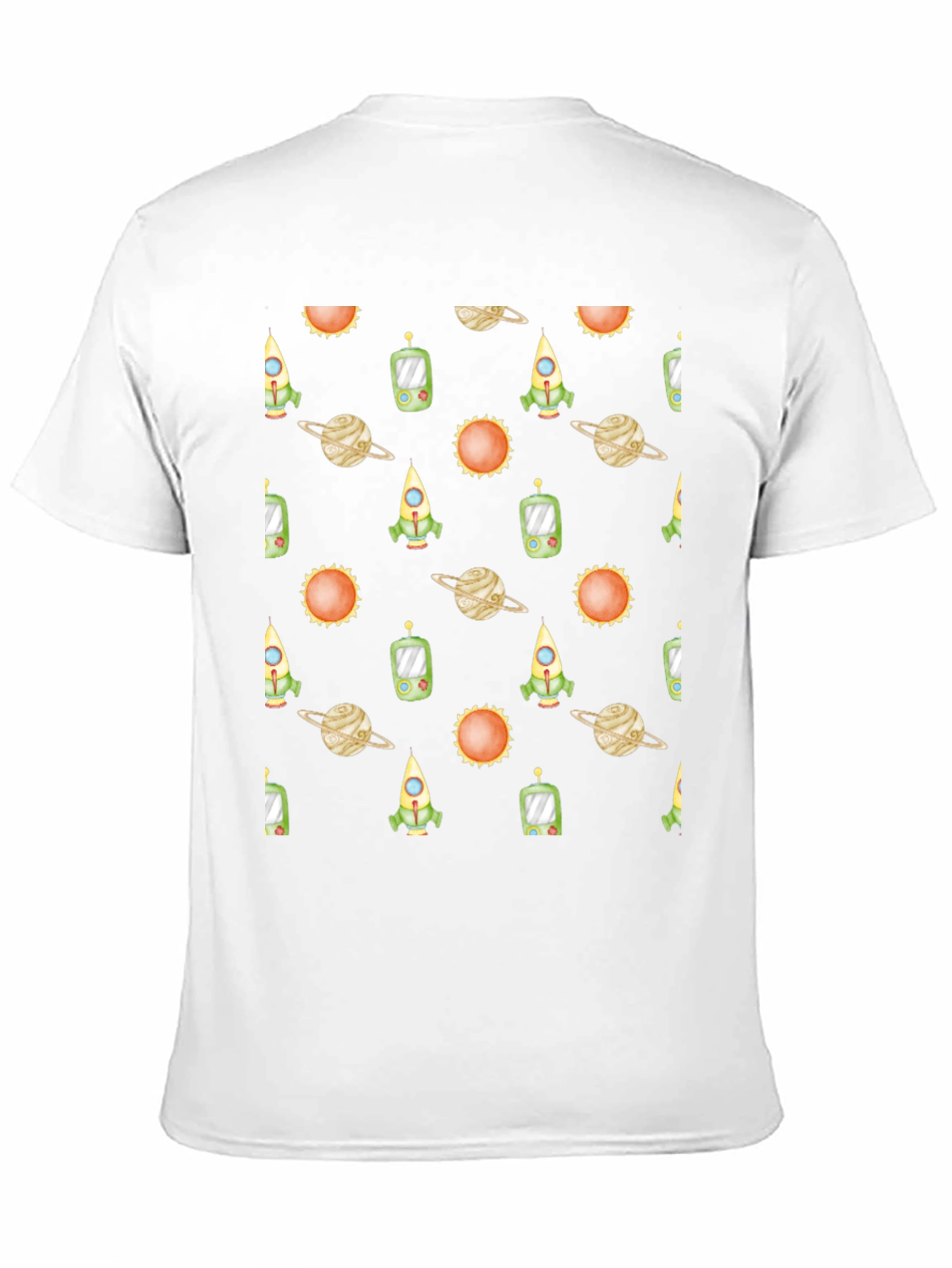 Space Pattern Black T-Shirt