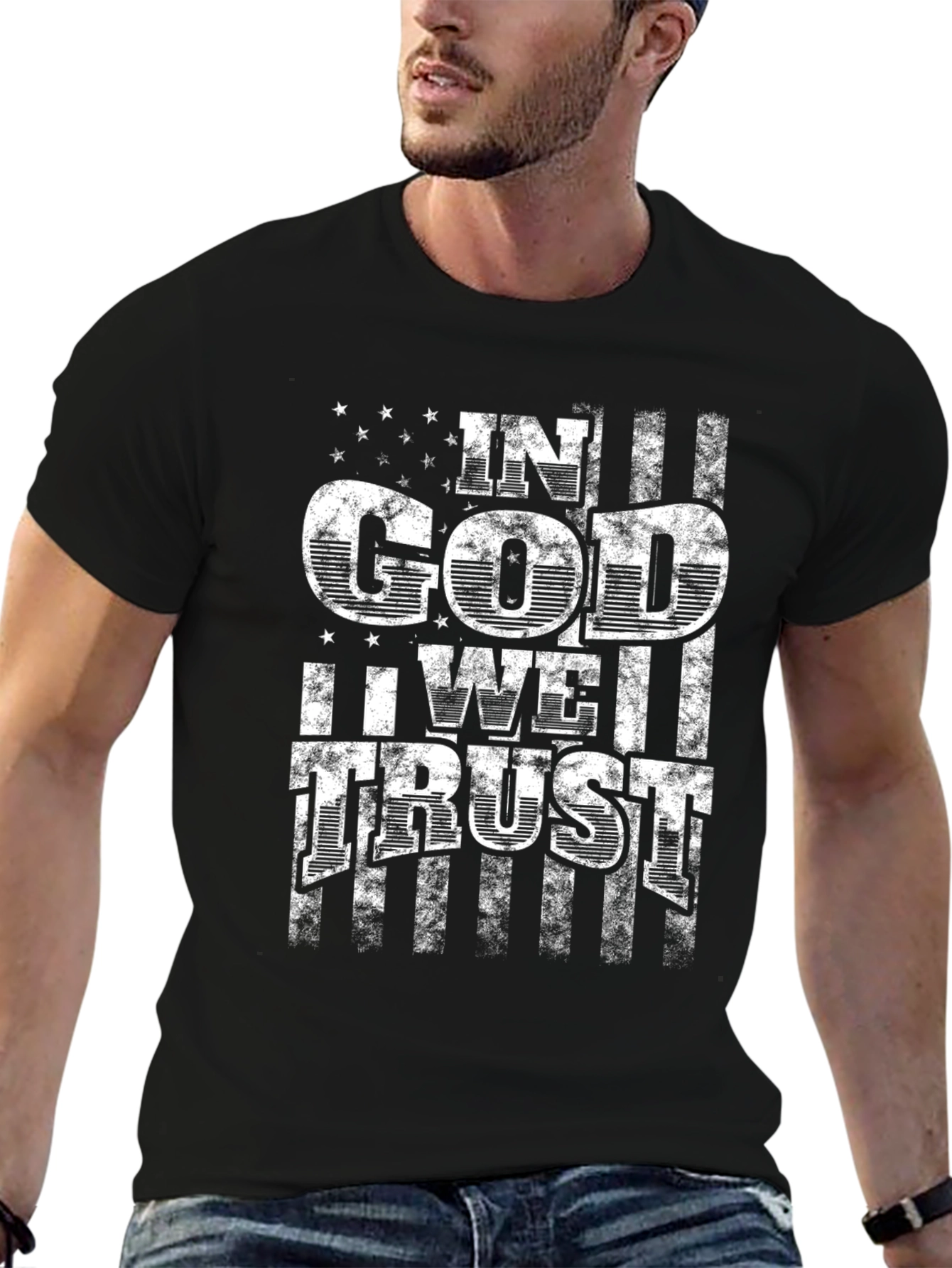 In God We Trust USA Flag Patriotic T-Shirt