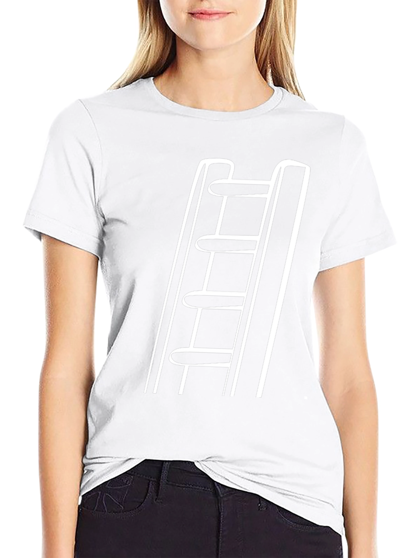 Ladder Graphic Black T-Shirt - Urban Style