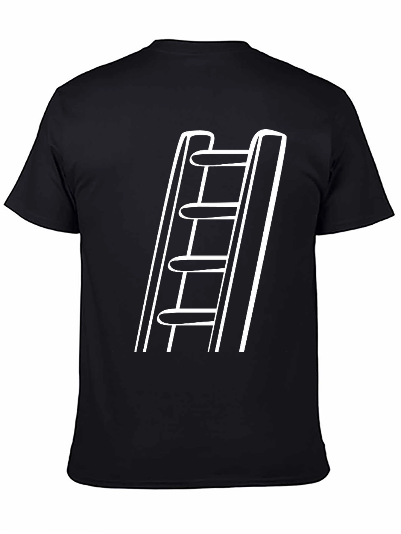 Ladder Graphic Black T-Shirt - Urban Style