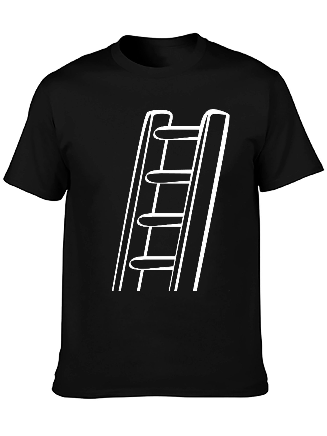 Ladder Graphic Black T-Shirt - Urban Style