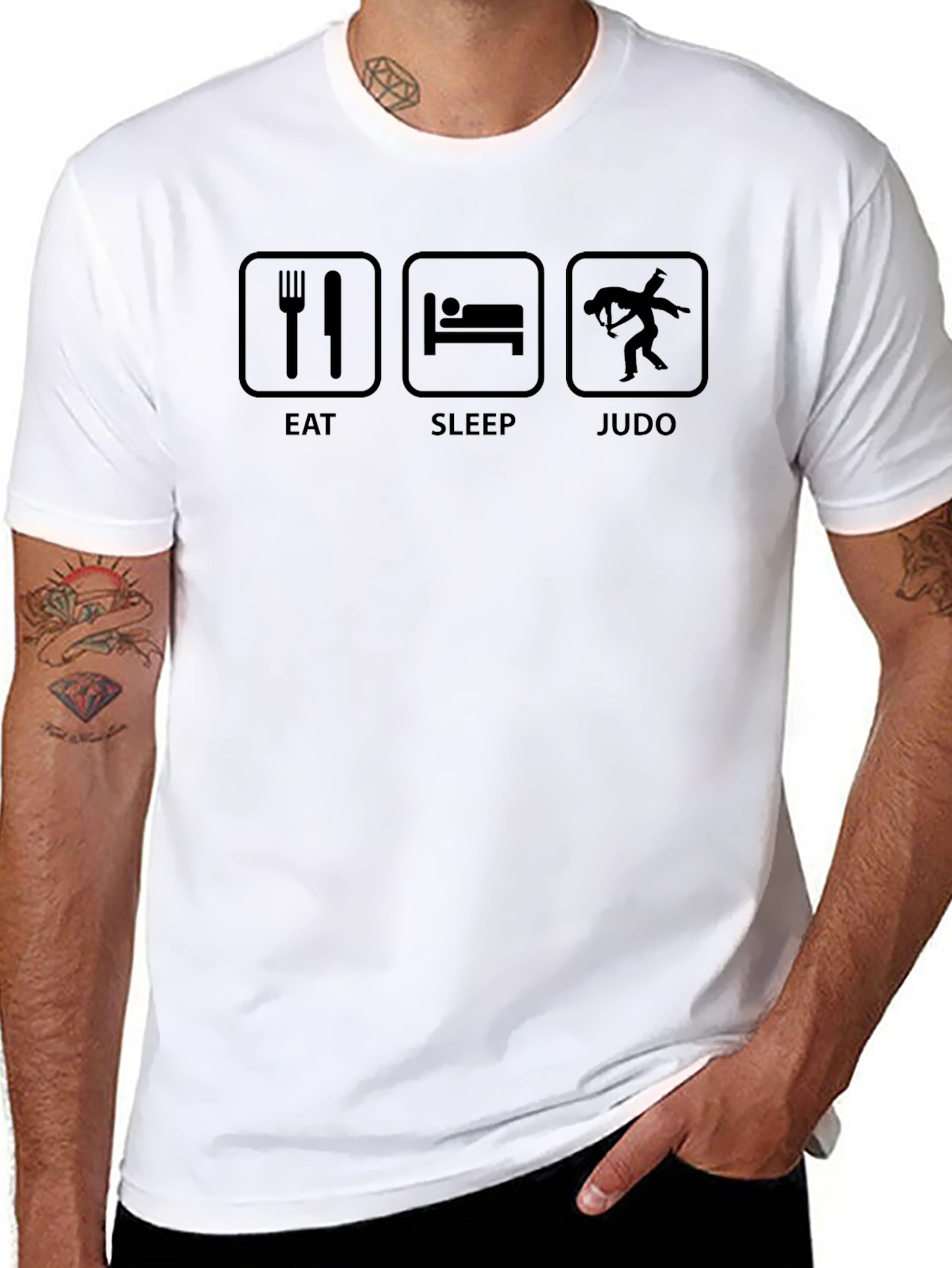 Eat Sleep Judo Black T-Shirt