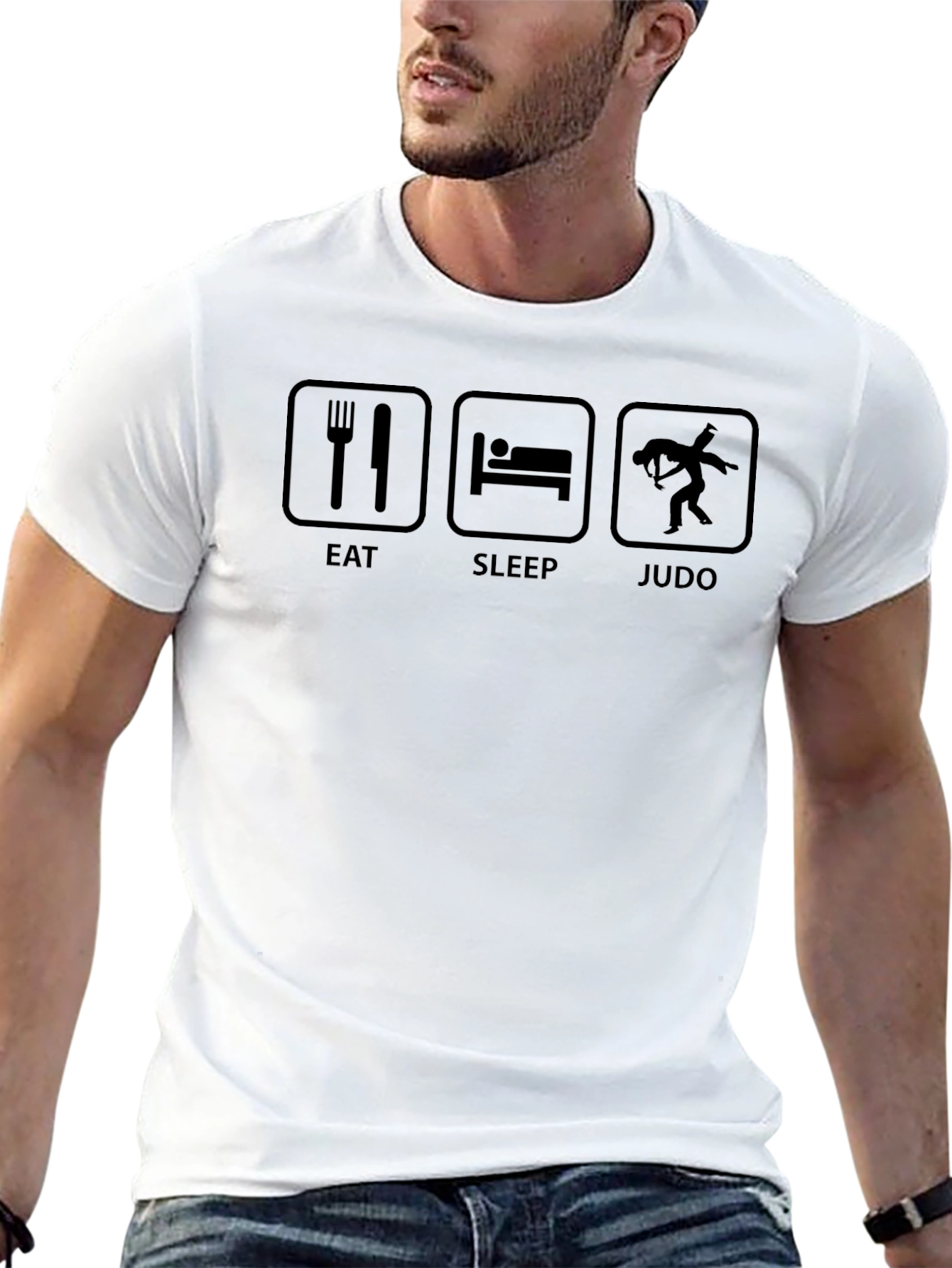 Eat Sleep Judo Black T-Shirt