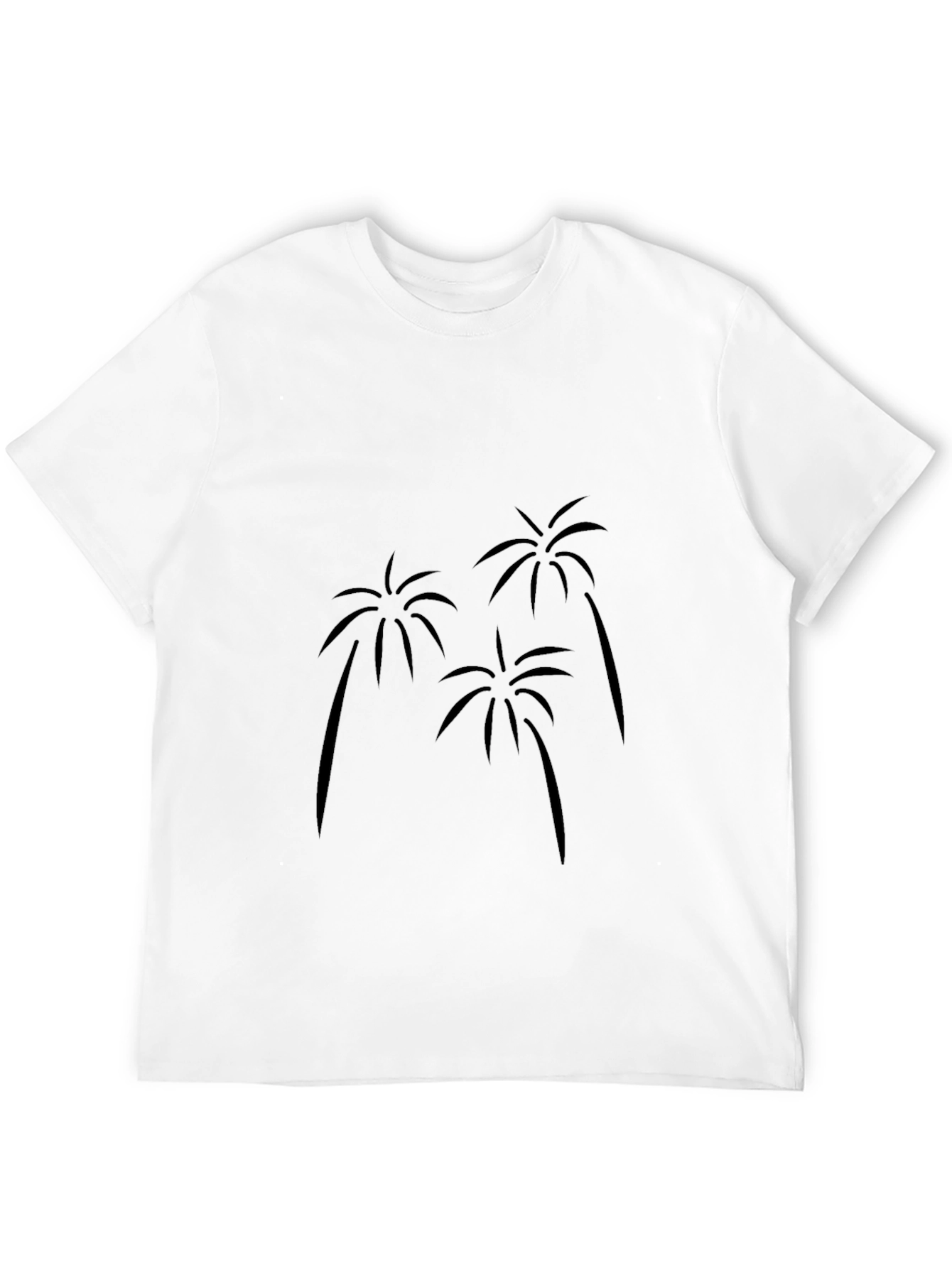 Tropical Palm Tree Graphic Black T-Shirt