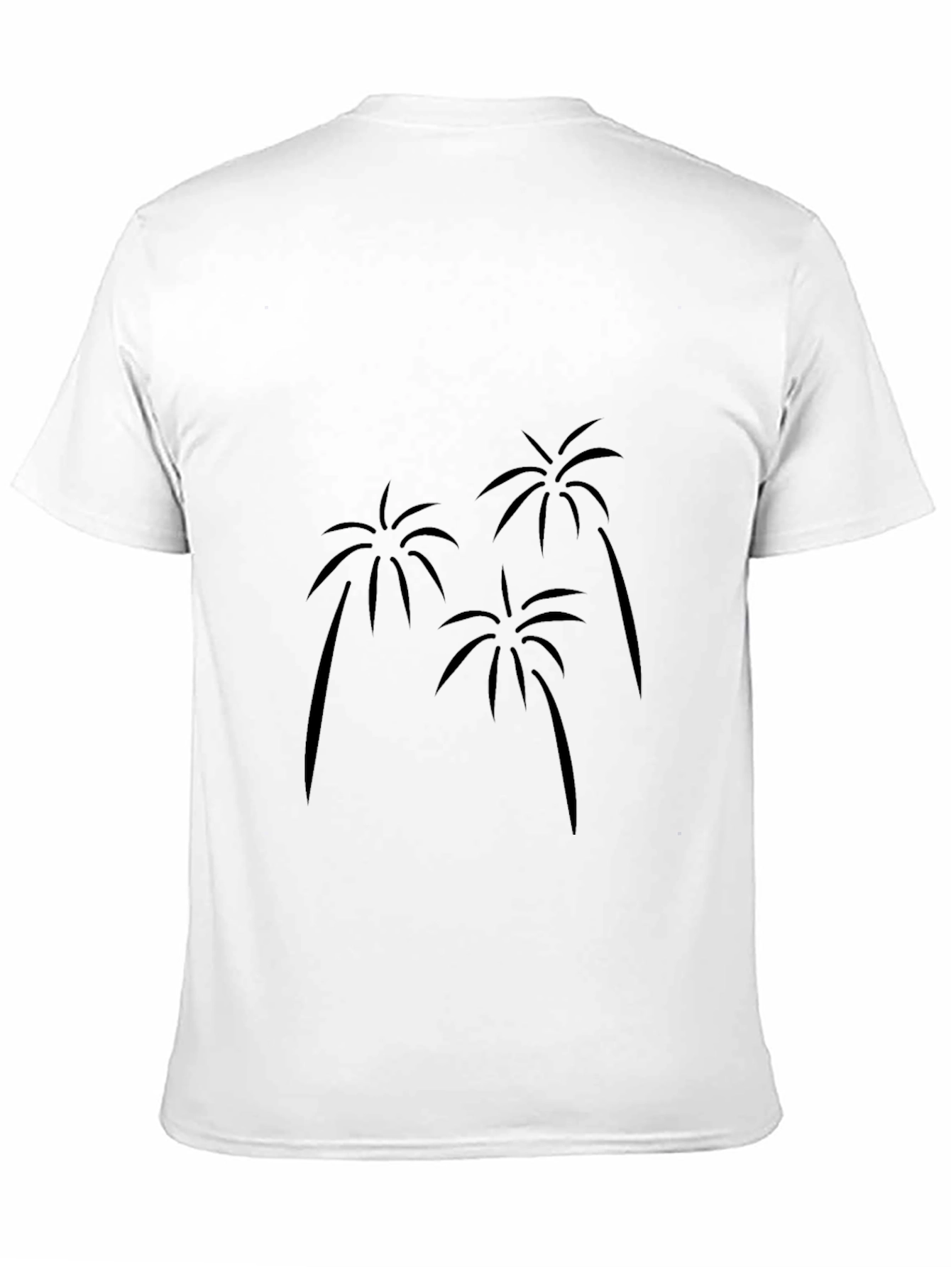 Tropical Palm Tree Graphic Black T-Shirt