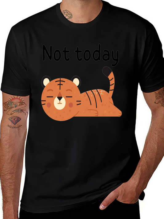 Not Today Lazy Tiger Graphic Tee - Relaxed Fit